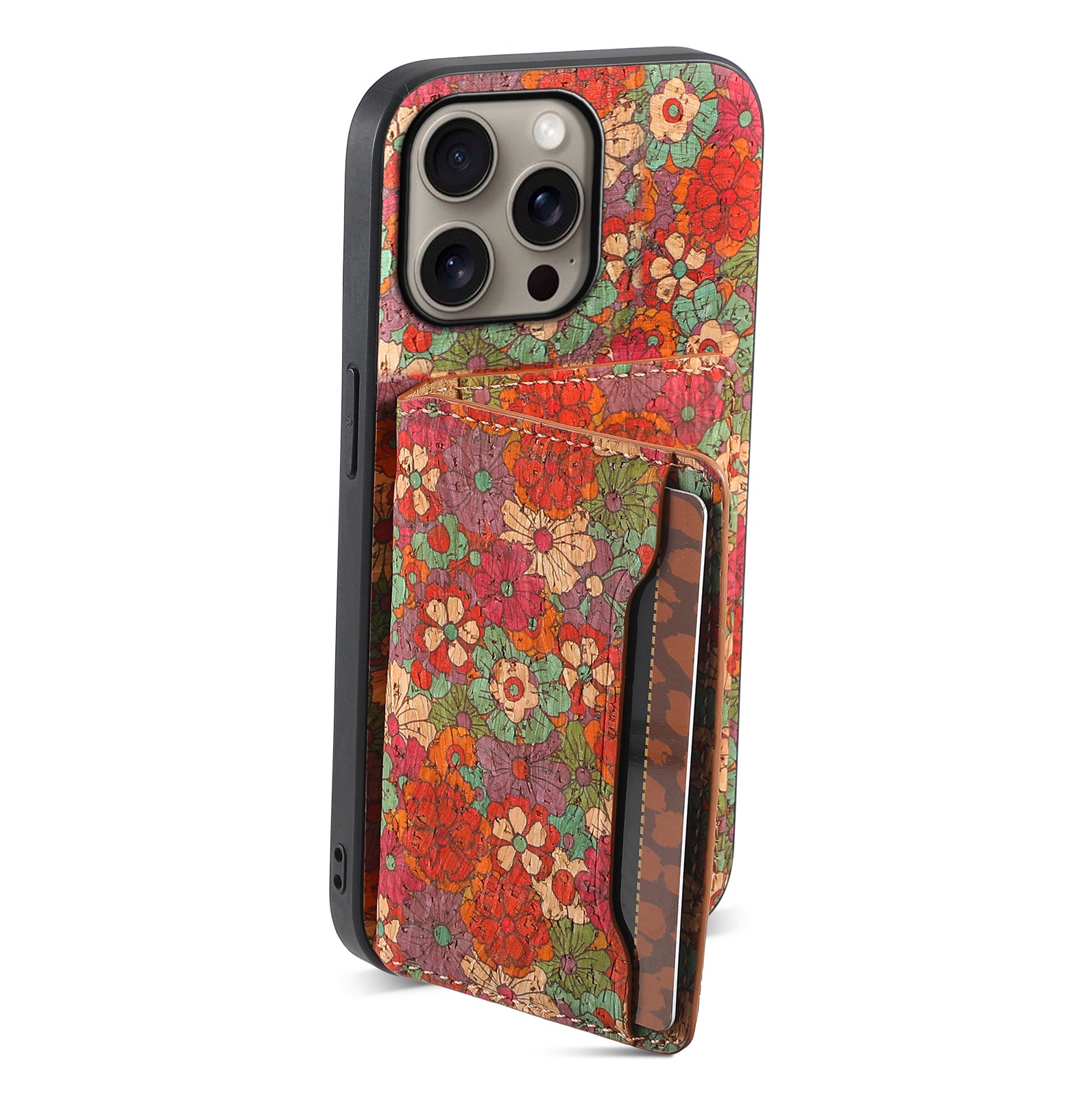 Wooden Phone Case For iPhone 16 - 7 Series (Red)