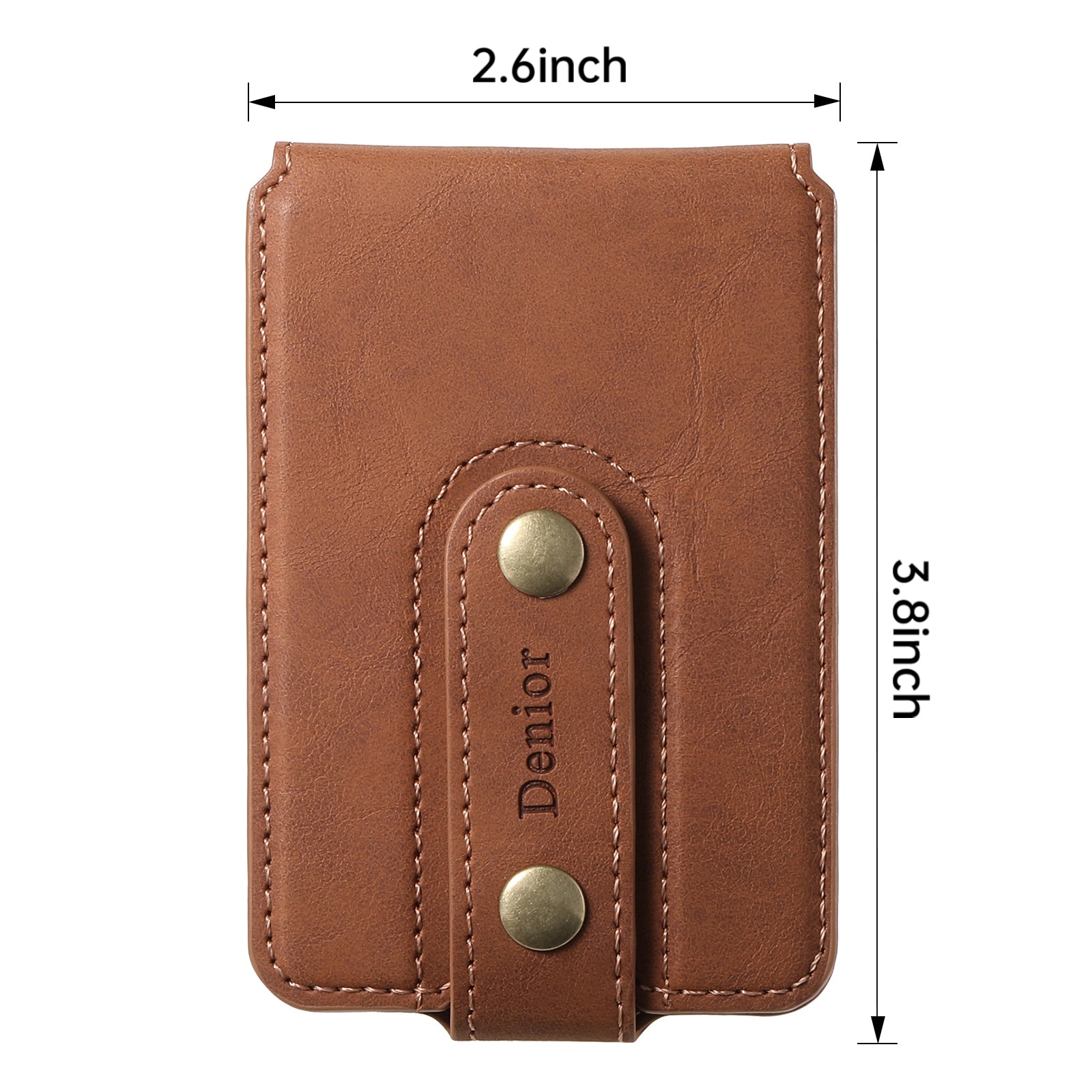 Magnetic Bracket Slim Credit Card Bag(Brown)