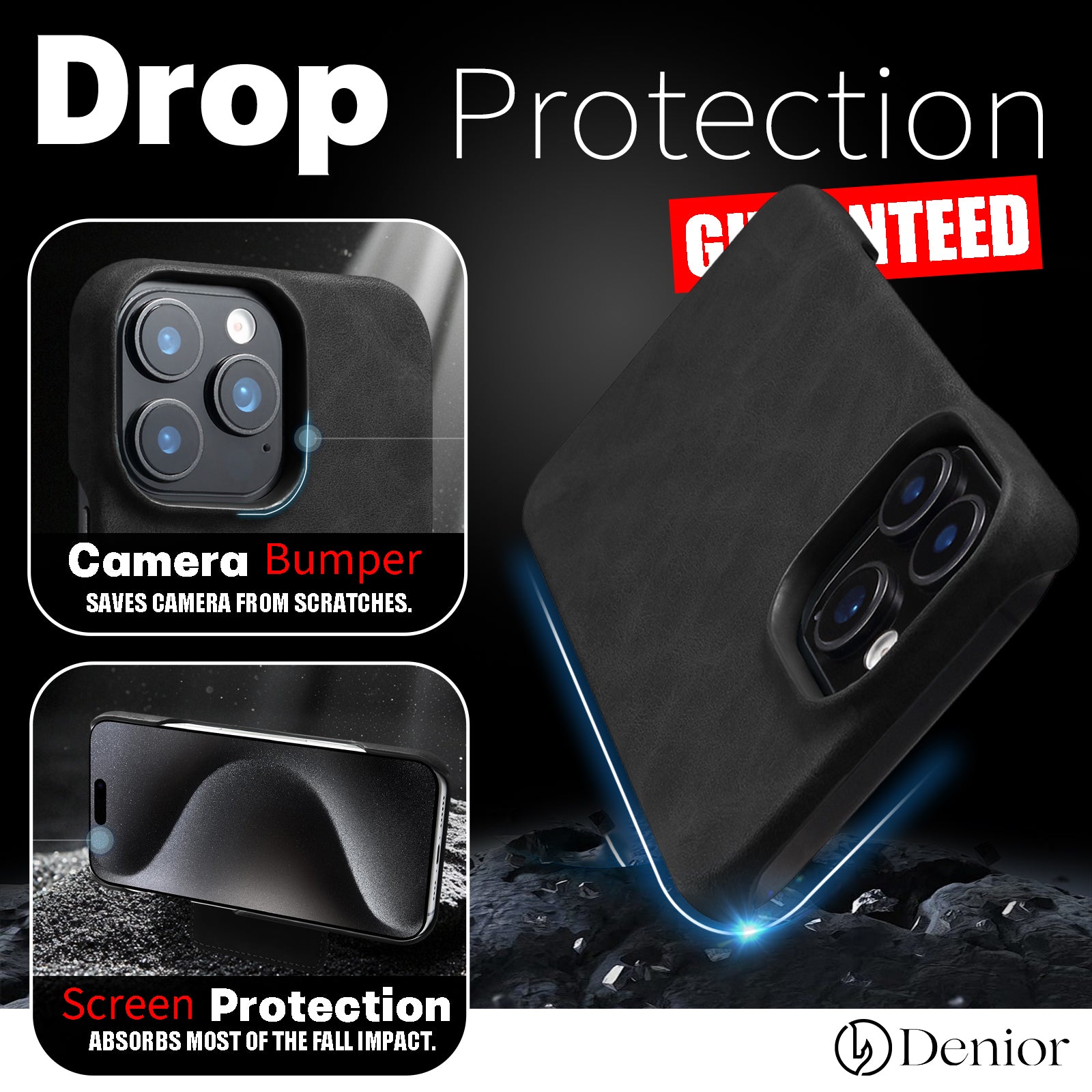 iPhone Series 2IN1 Magnetic Case & RFID Card Bag(Black)