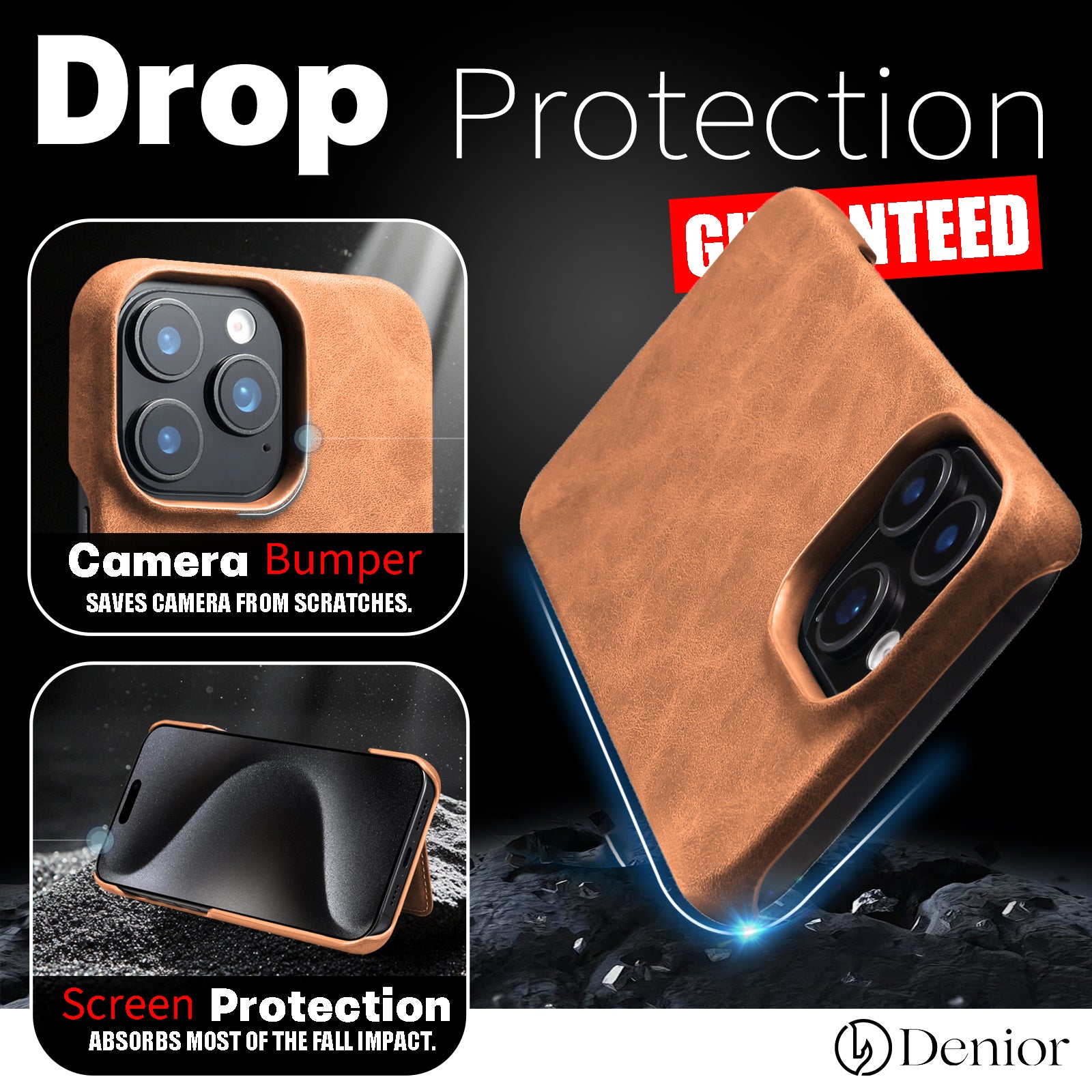 iPhone Series 2IN1 Magnetic Case & RFID Card Bag(Brown)