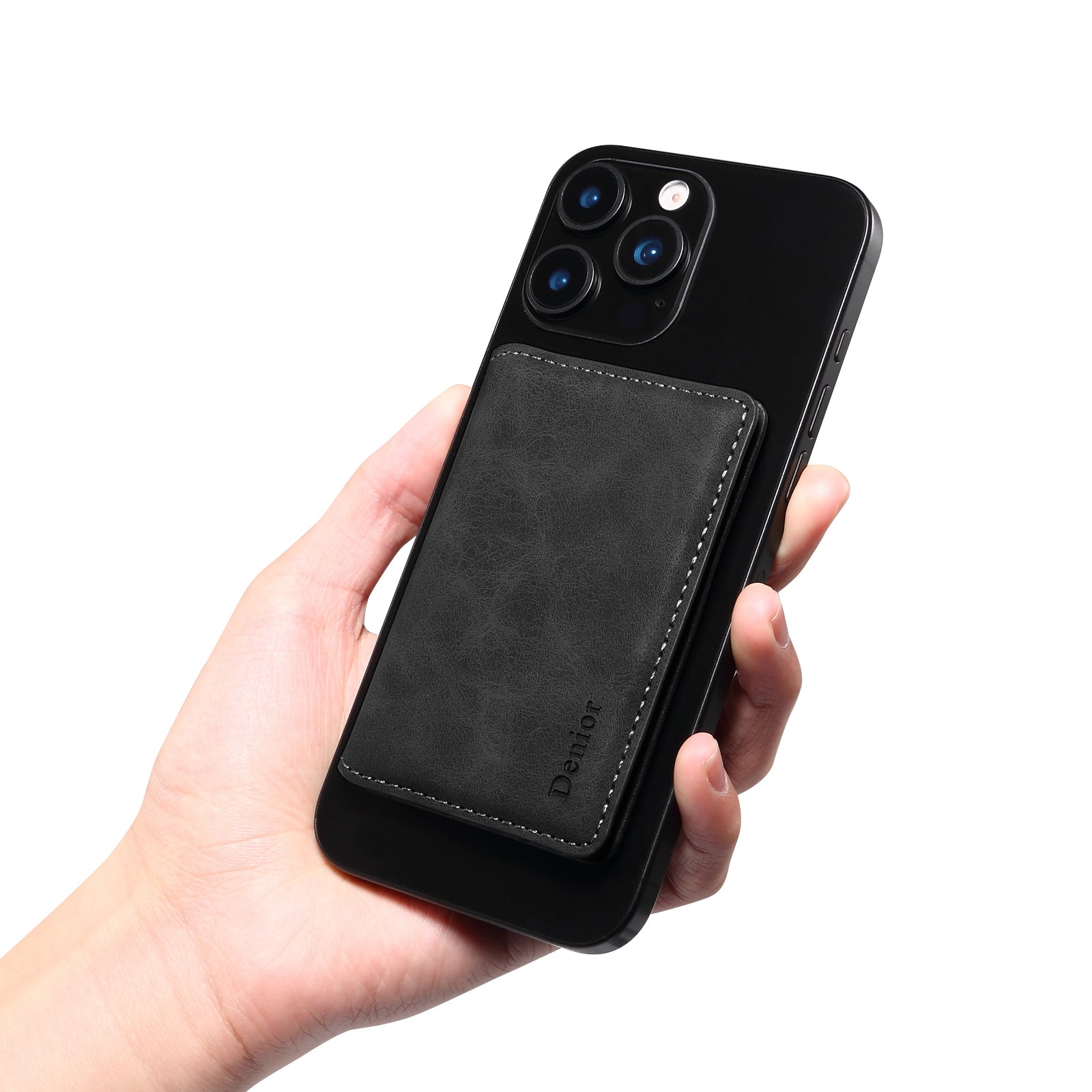 RFID Magnetic Slim Credit Card Bag(Black)
