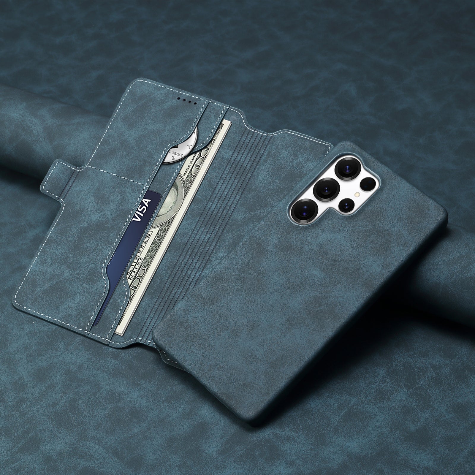 2IN1 Detachable Magnetic Samsung Phone Case & Card Pocket(Blue)
