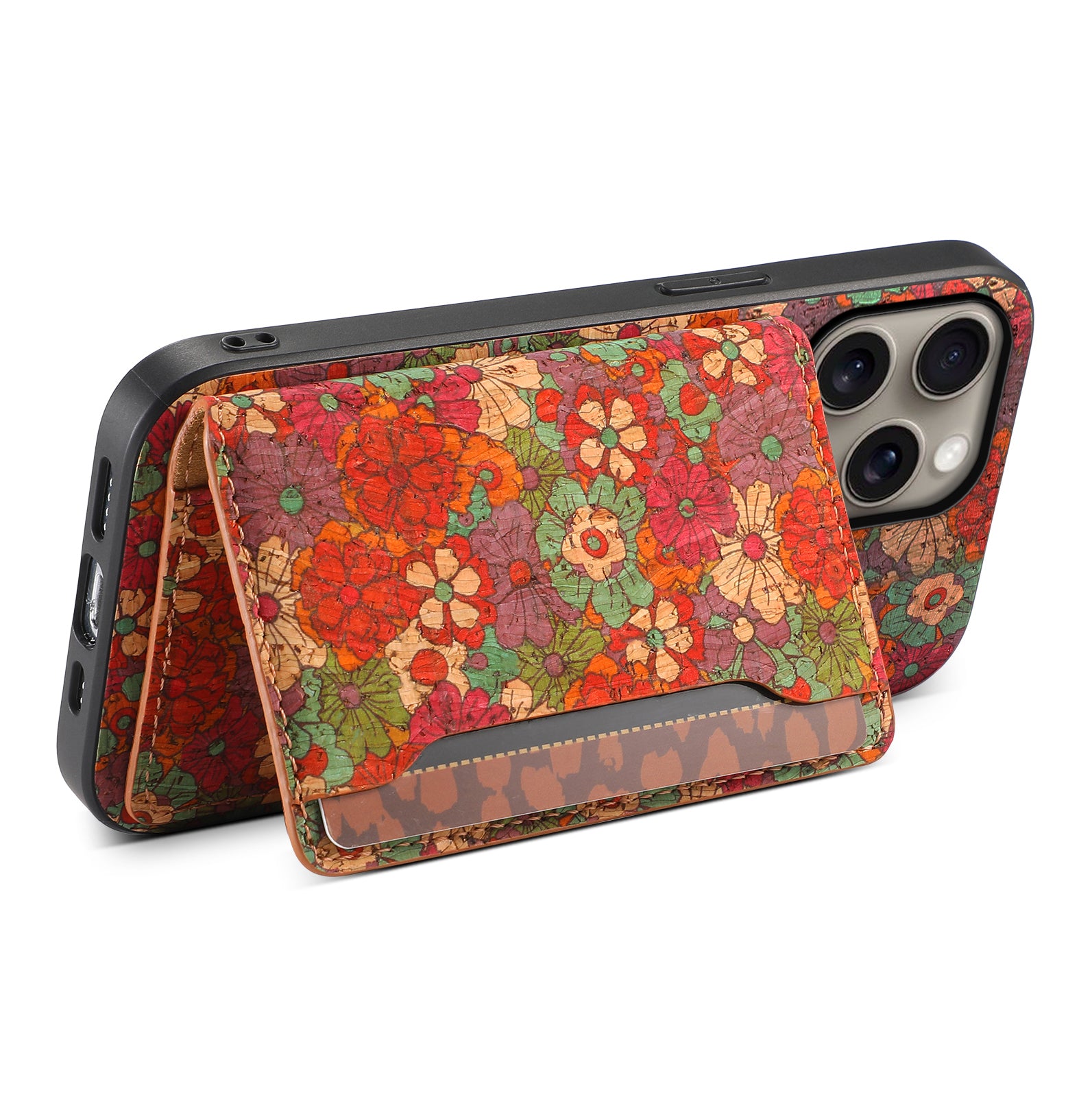 Wooden Phone Case For iPhone 16 - 7 Series (Red)