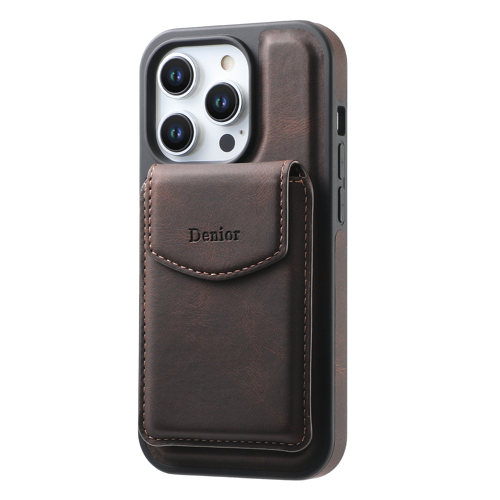 iPhone Series 2IN1 Magnetic Case & Card Bag(Brown)
