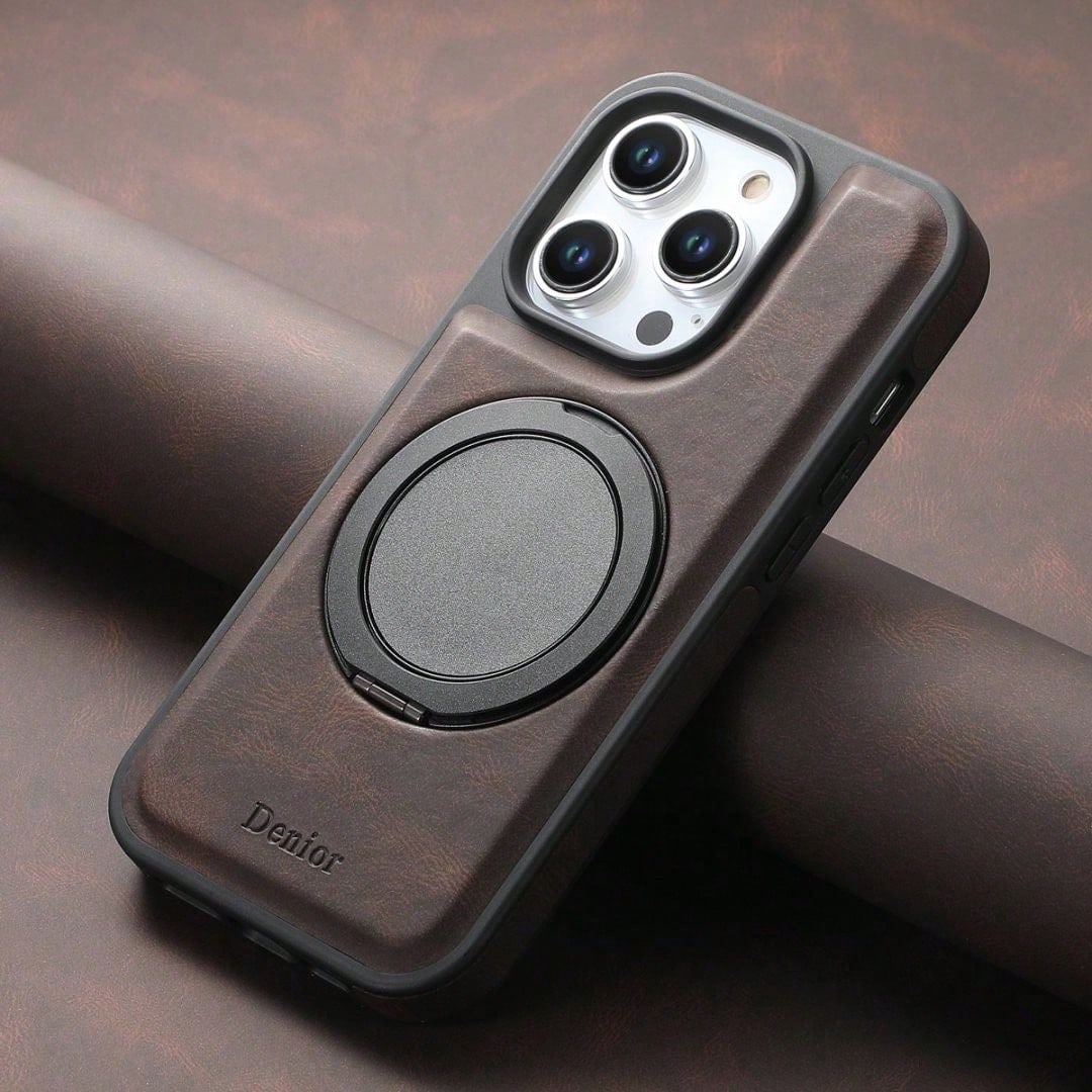 Rotatable Kickstand Case For iPhone 16-12 Series (Brown)