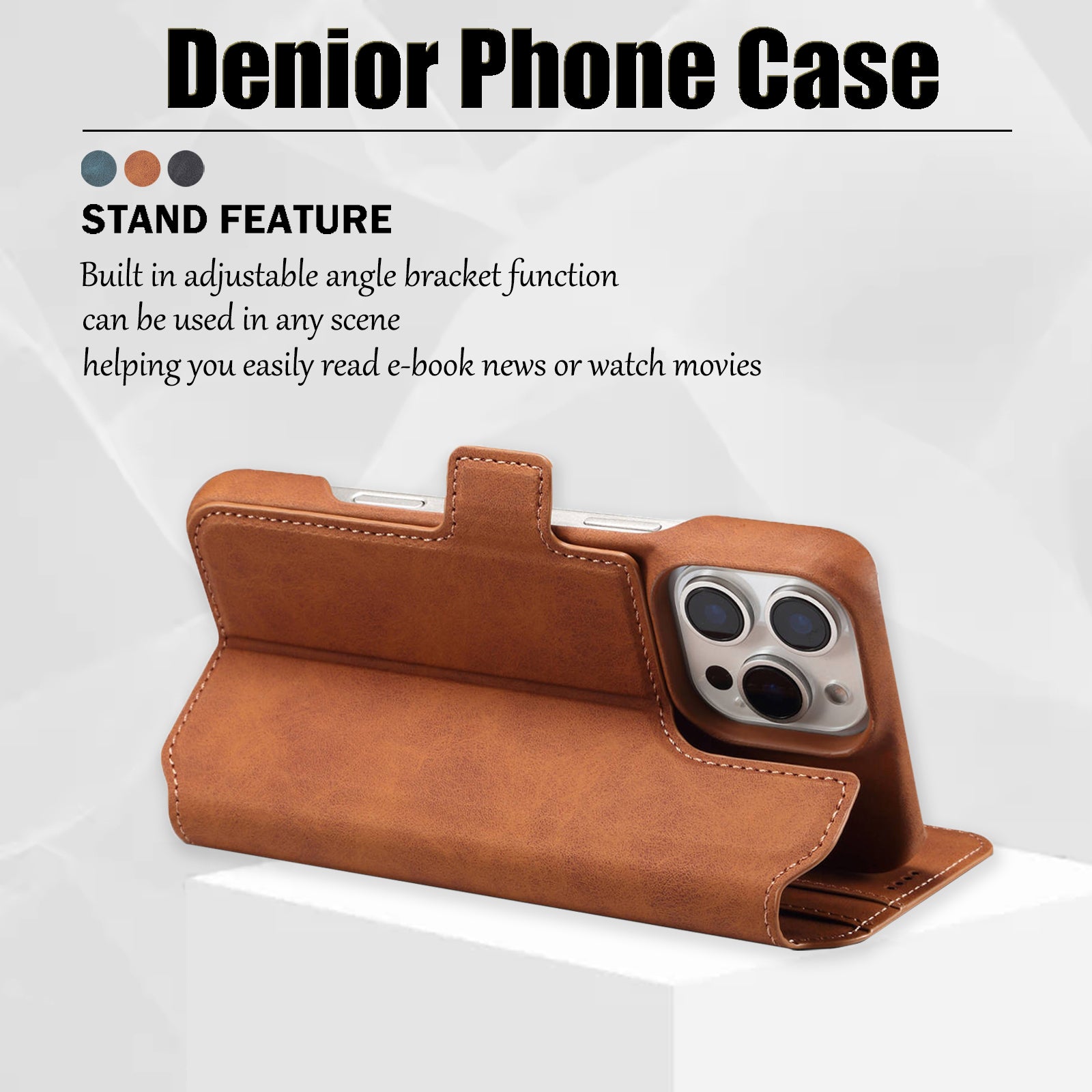 2IN1 Detachable Magnetic iPhone Phone Case & Card Pocket(Brown)