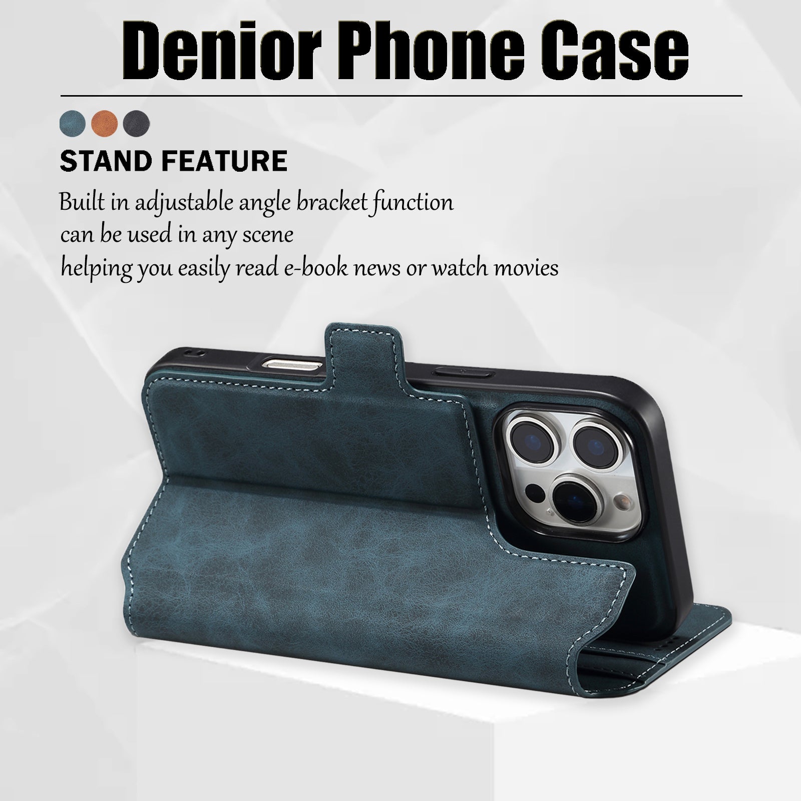 2IN1 Detachable Magnetic iPhone Phone Case & Card Pocket(Blue)