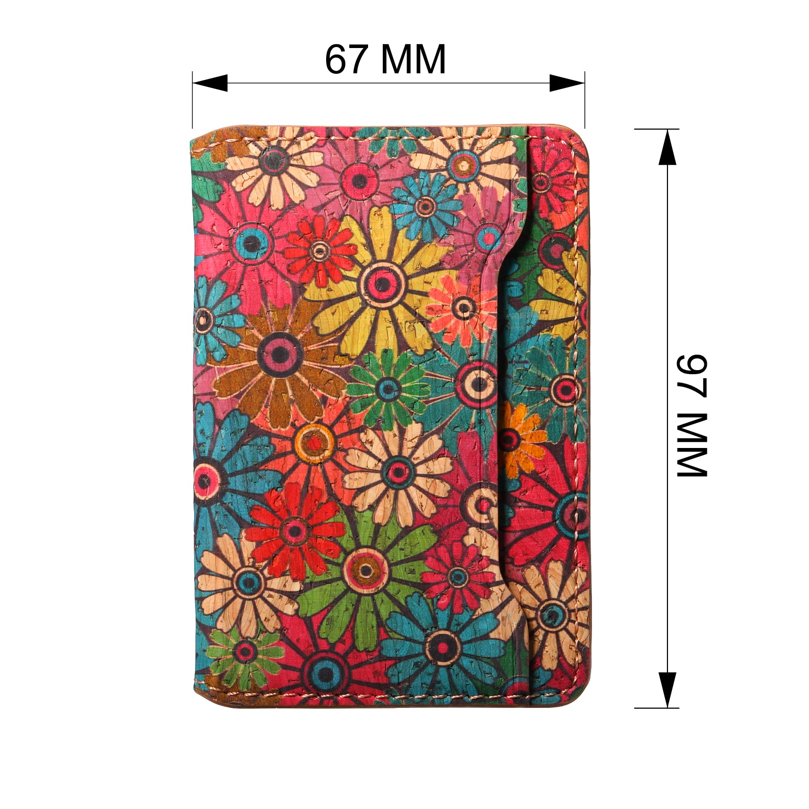 Magnetic Cork Material Ultra-Thin Credit Card Bag(Green)