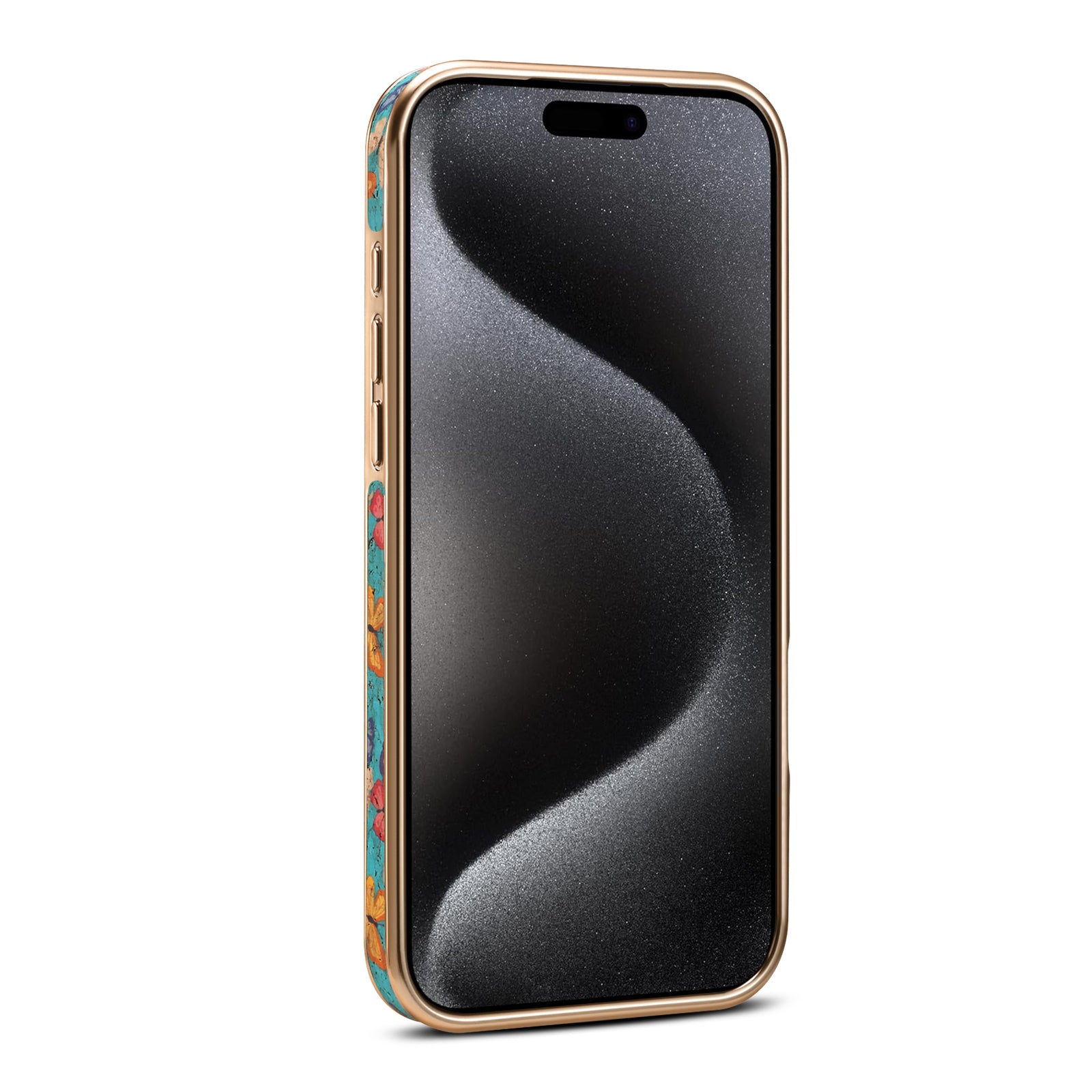 IPhone Series 360 ° Rotating Bracket Anti Drop Cork Phone Case (Blue)