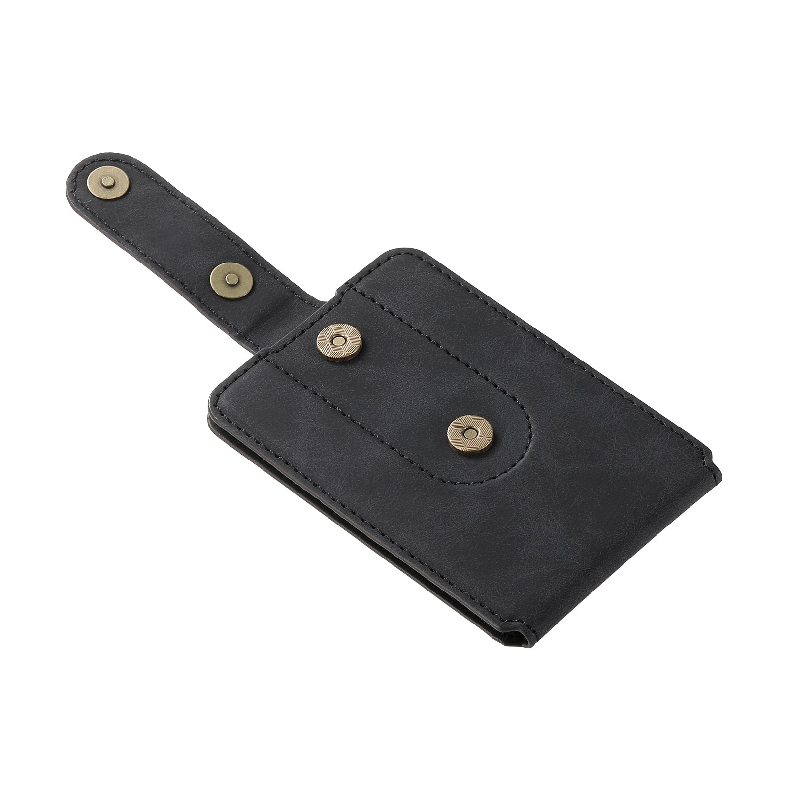 Magnetic Bracket Slim Credit Card Bag(Black)