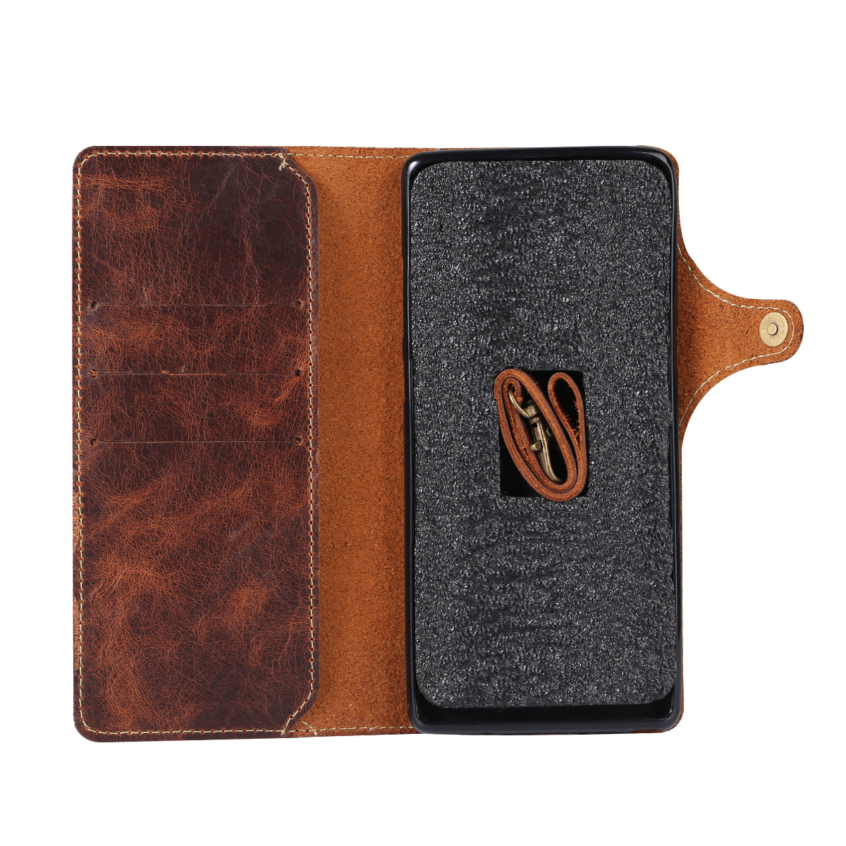 iPhone 13/12 Min/11/7/8 Plus/Xs Max Series Genuine Leathe Multi Functional Card Insertion Flip Wallet Holder Phone Caseļ¼Blueļ¼