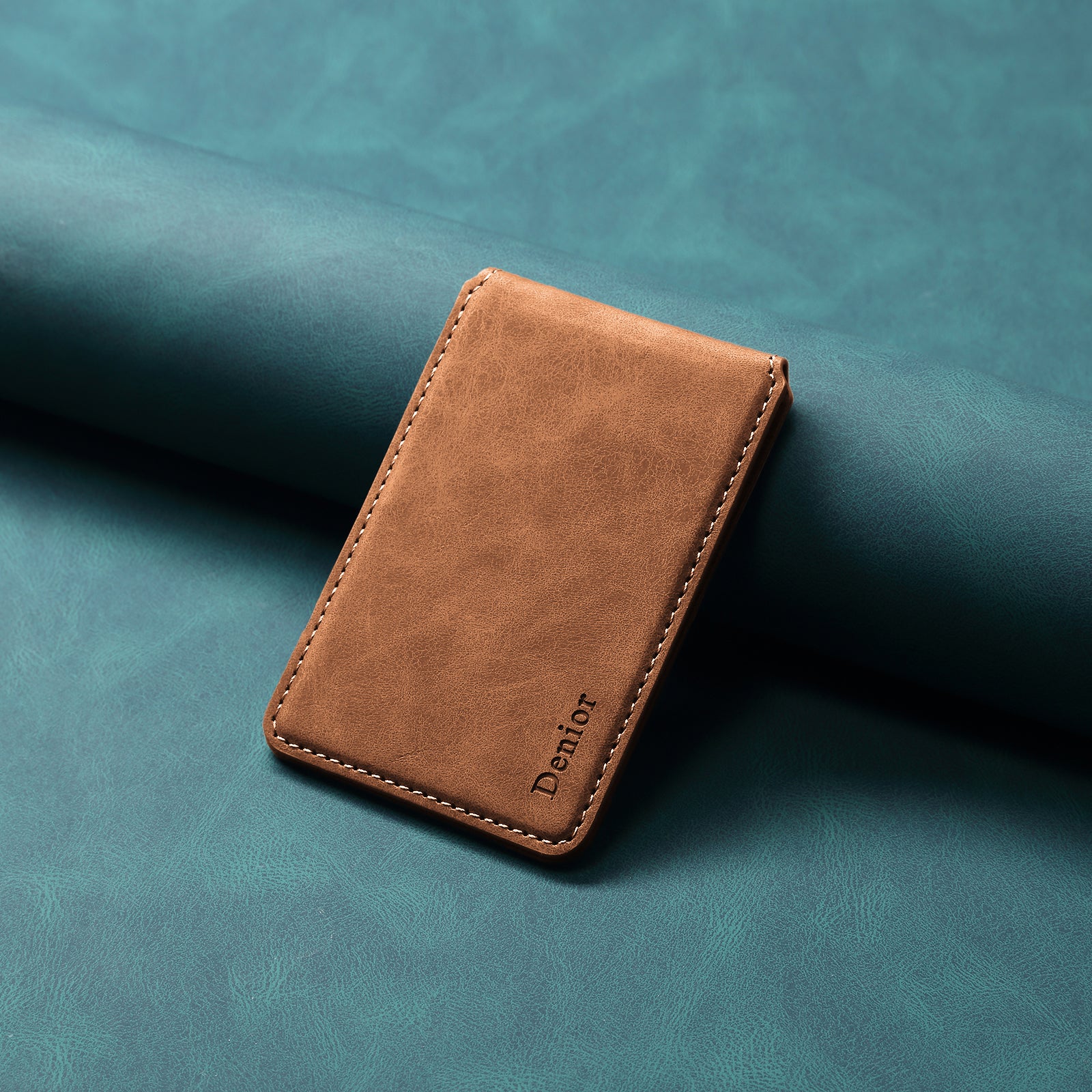 RFID Magnetic Slim Credit Card Bag(Brown)