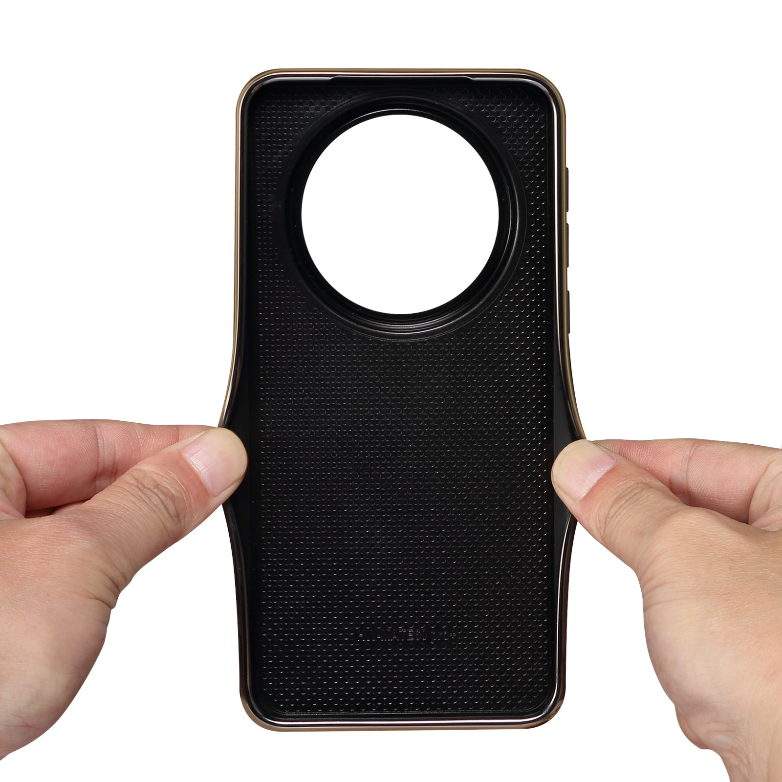 Huawei Series Top Layer Alligator Pattern Cowhide Electroplated Border Anti Drop Genuine Leather Phone Caseļ¼Blackļ¼