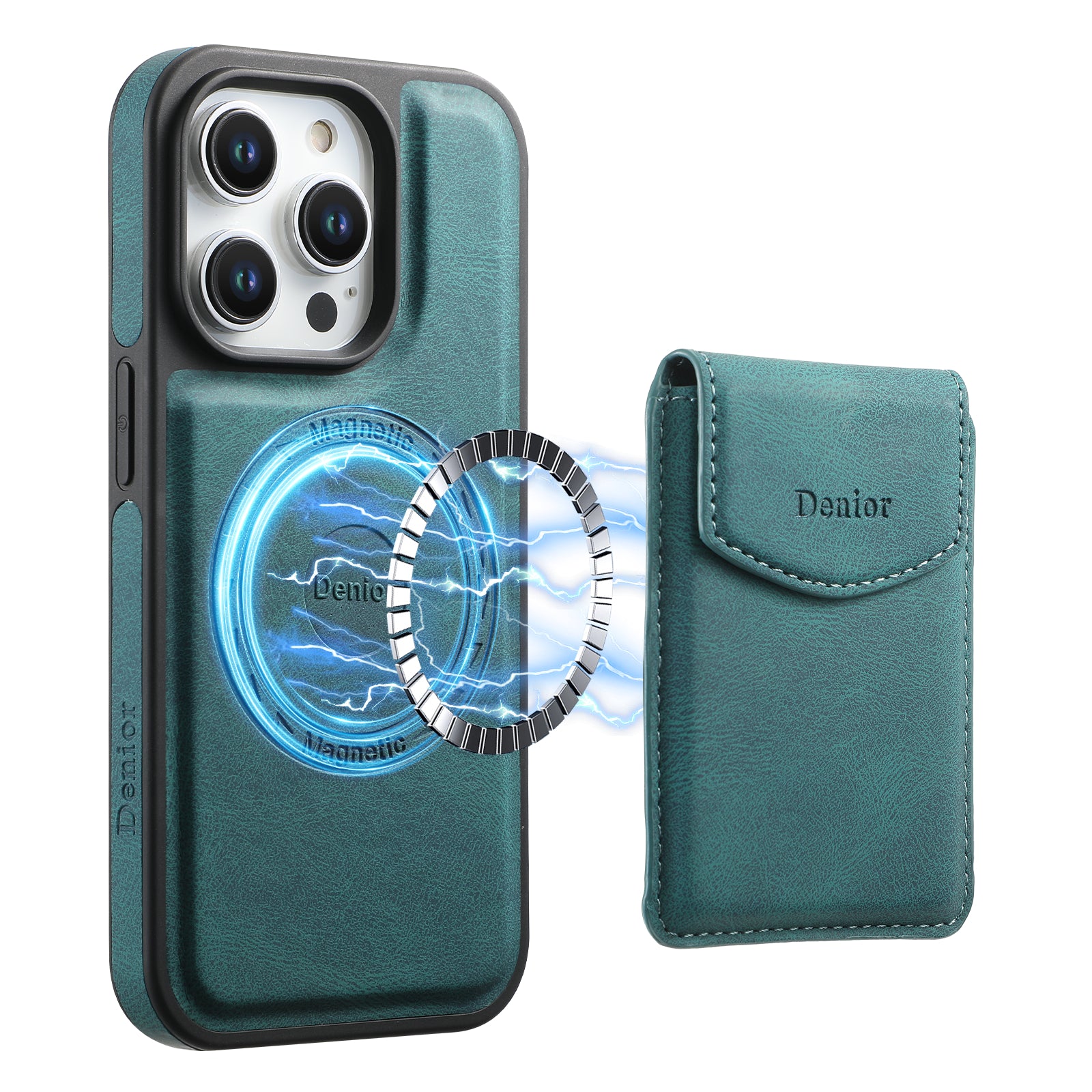iPhone Series 2IN1 Magnetic Case & Card Bag(Black)