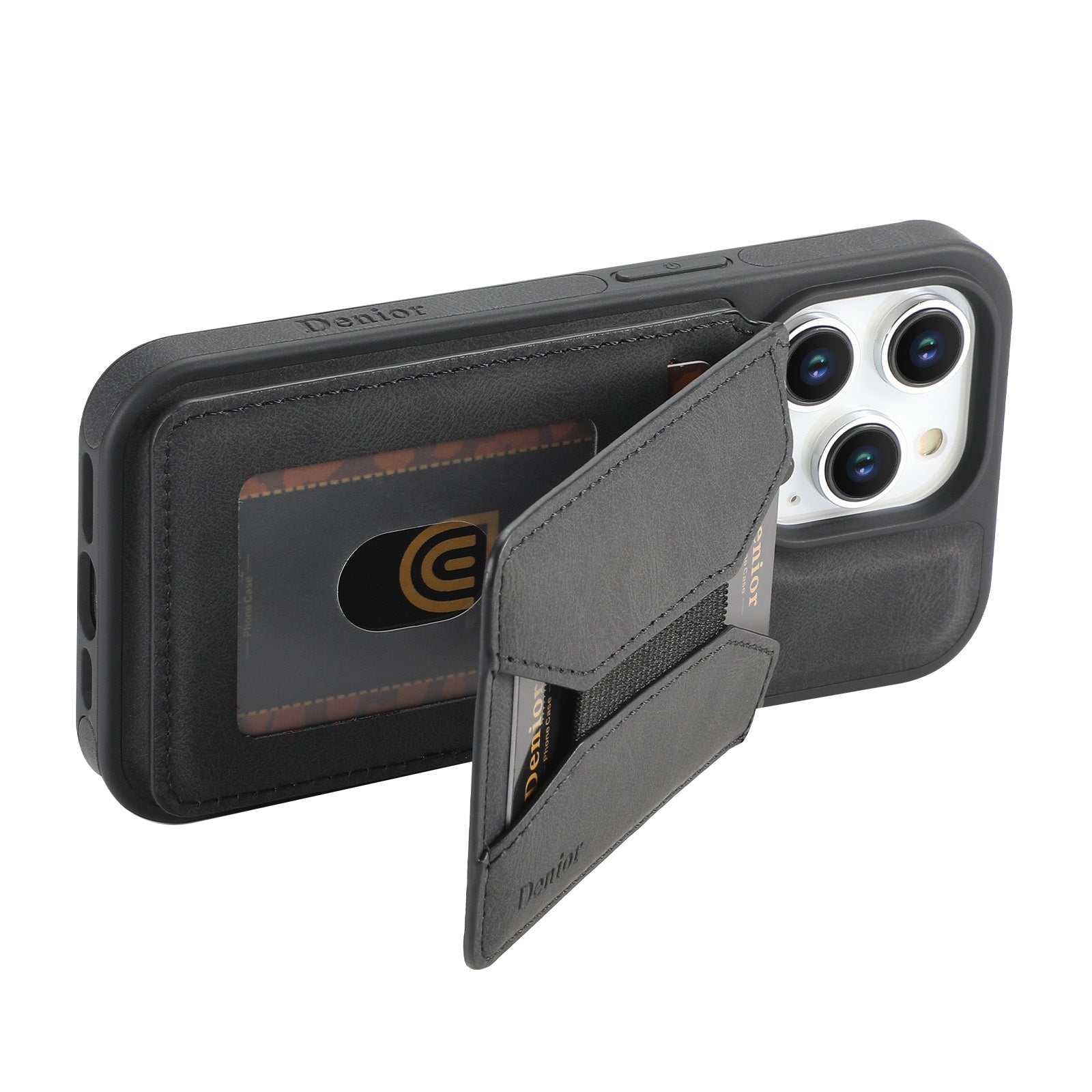 iPhone Series 2IN1 Magnetic Case & Card Bag(Black)