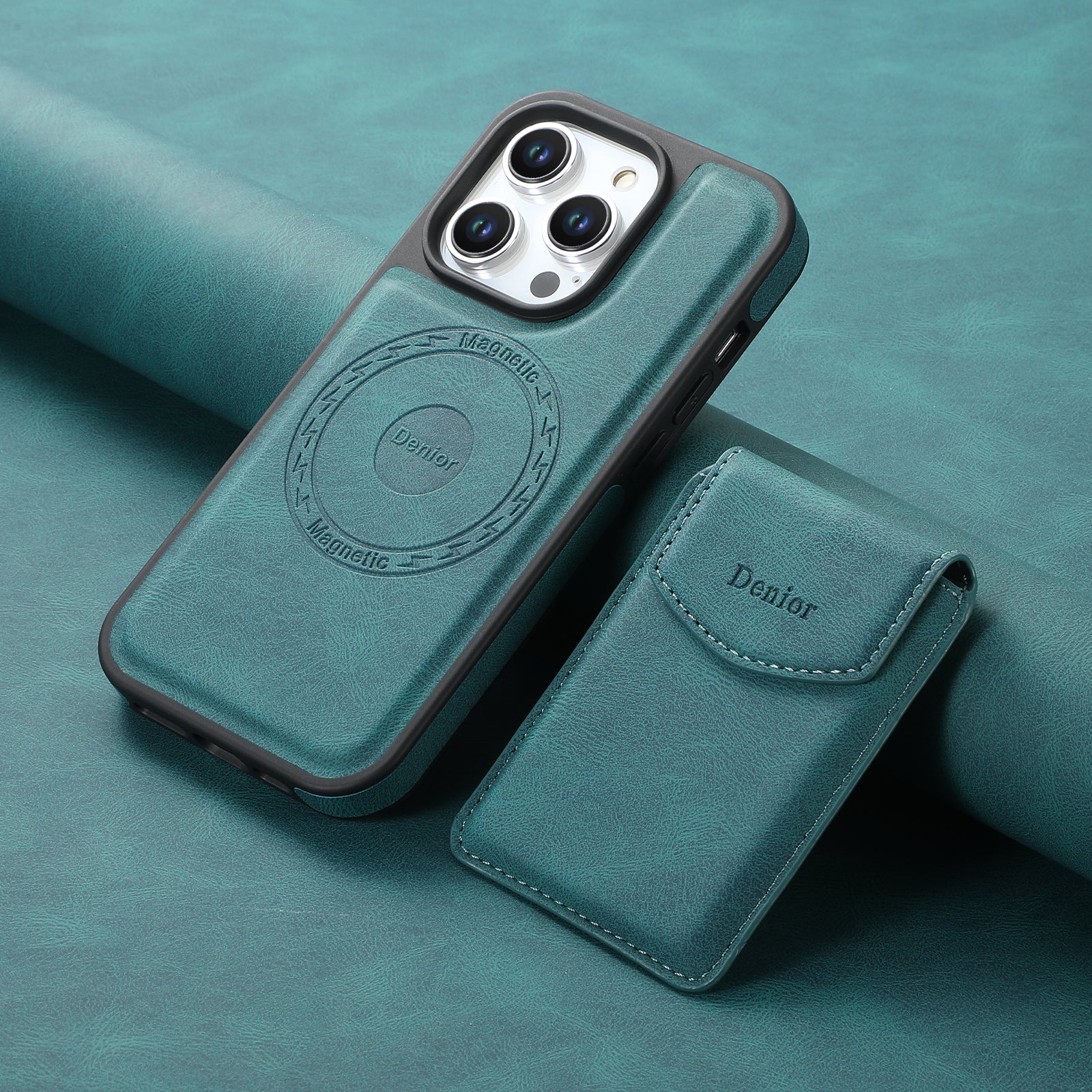 iPhone Series 2IN1 Magnetic Case & Card Bag(Black)