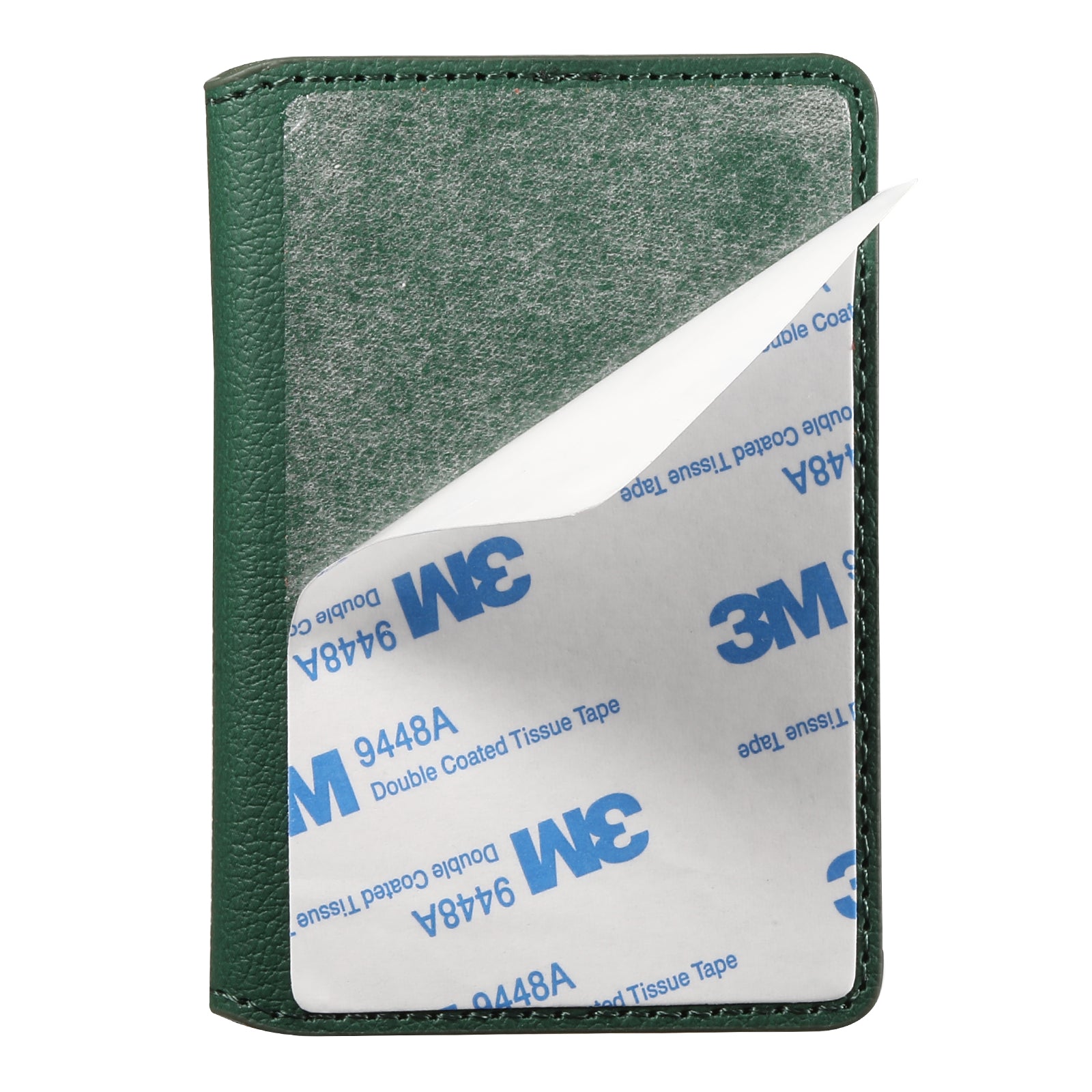 Litchi patterned Leather Bracket Ultra-Thin Credit Card Bag(Green)