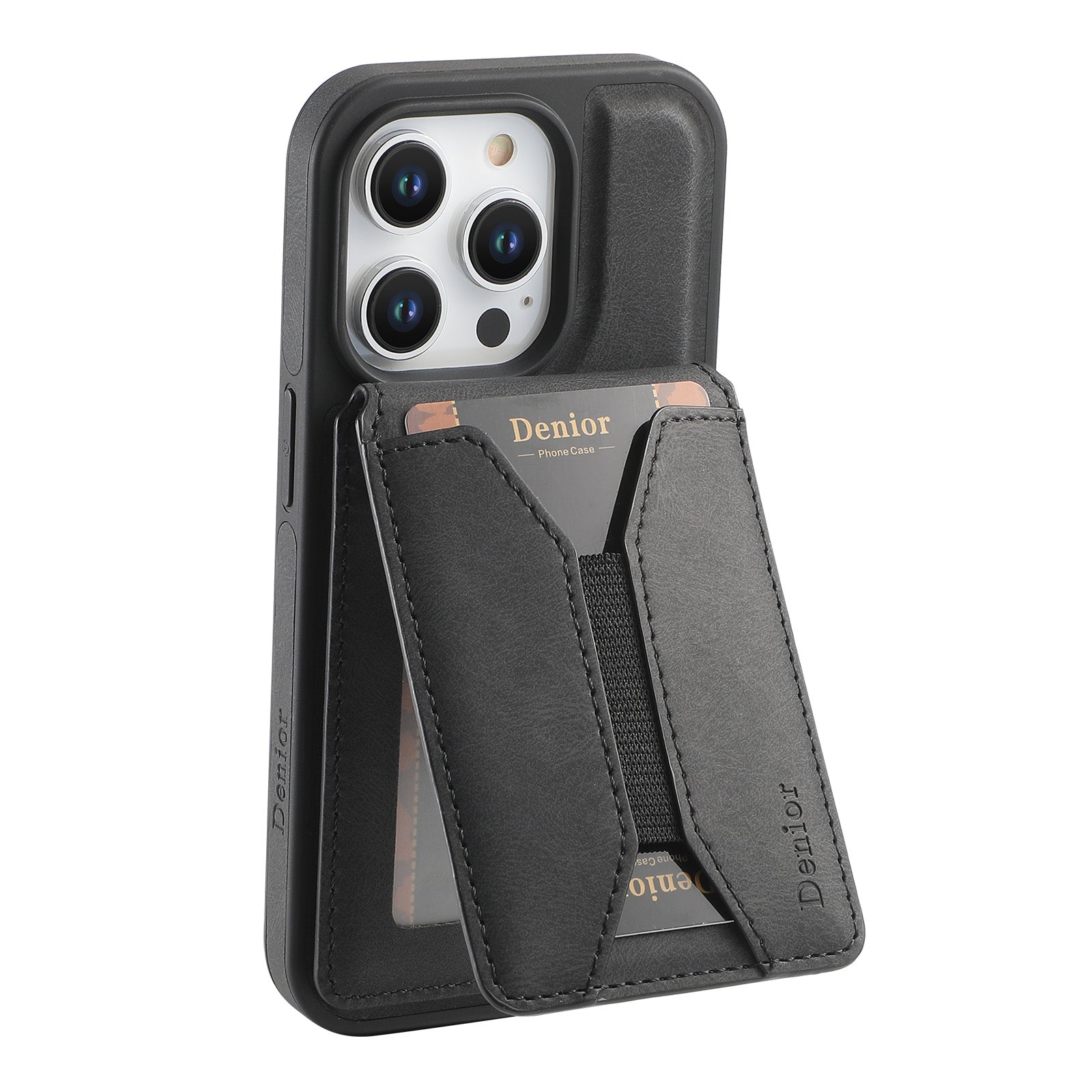 iPhone Series 2IN1 Magnetic Case & Card Bag(Black)