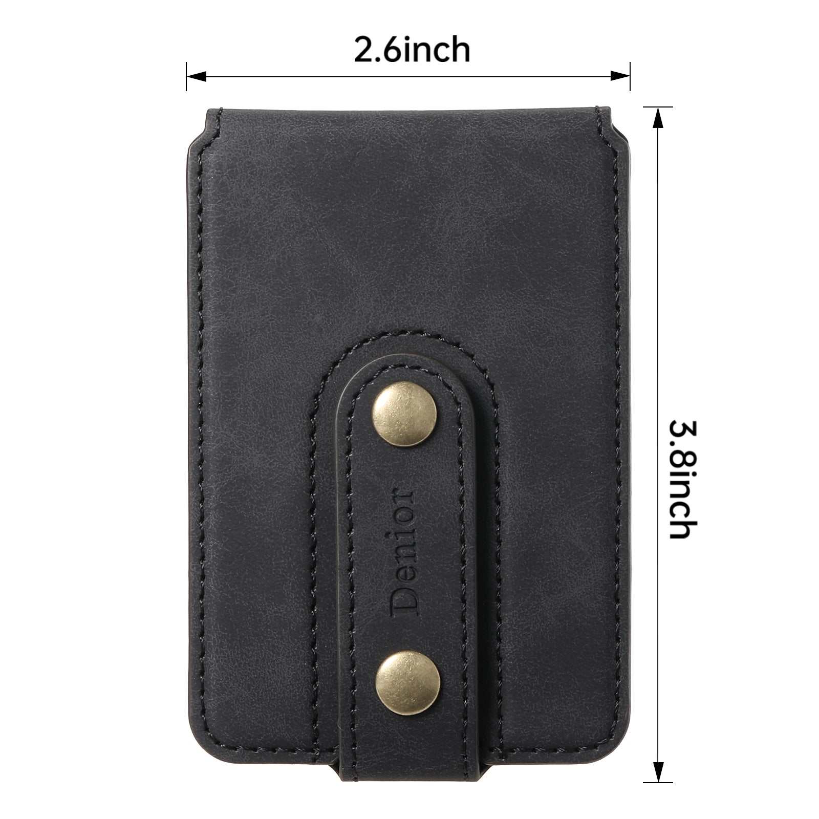 Magnetic Bracket Slim Credit Card Bag(Black)