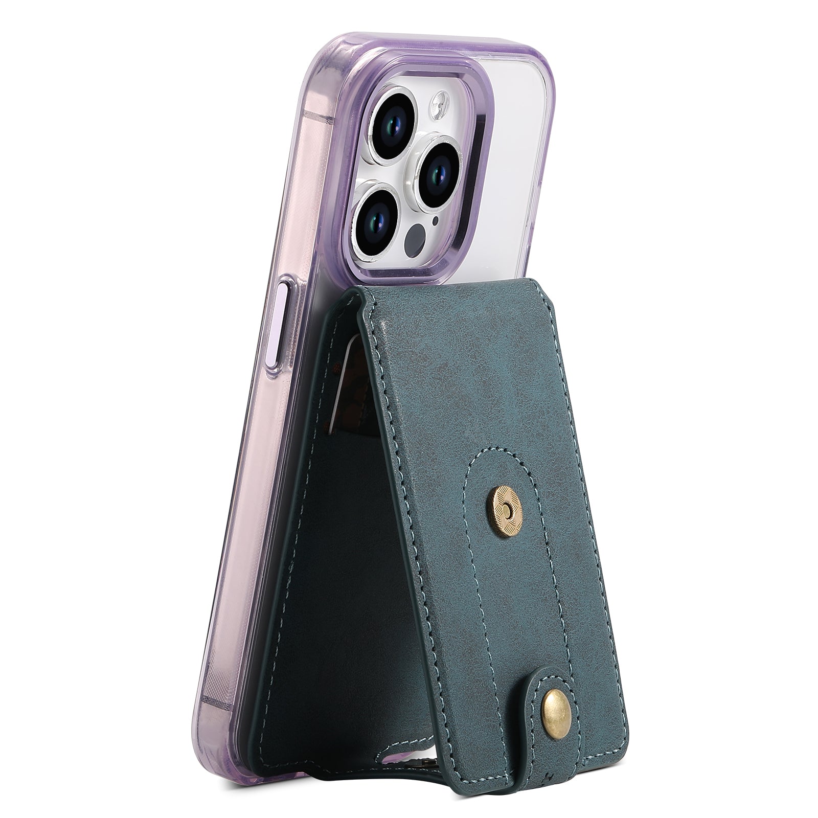 Magnetic Bracket Slim Credit Card Bag(Blue)