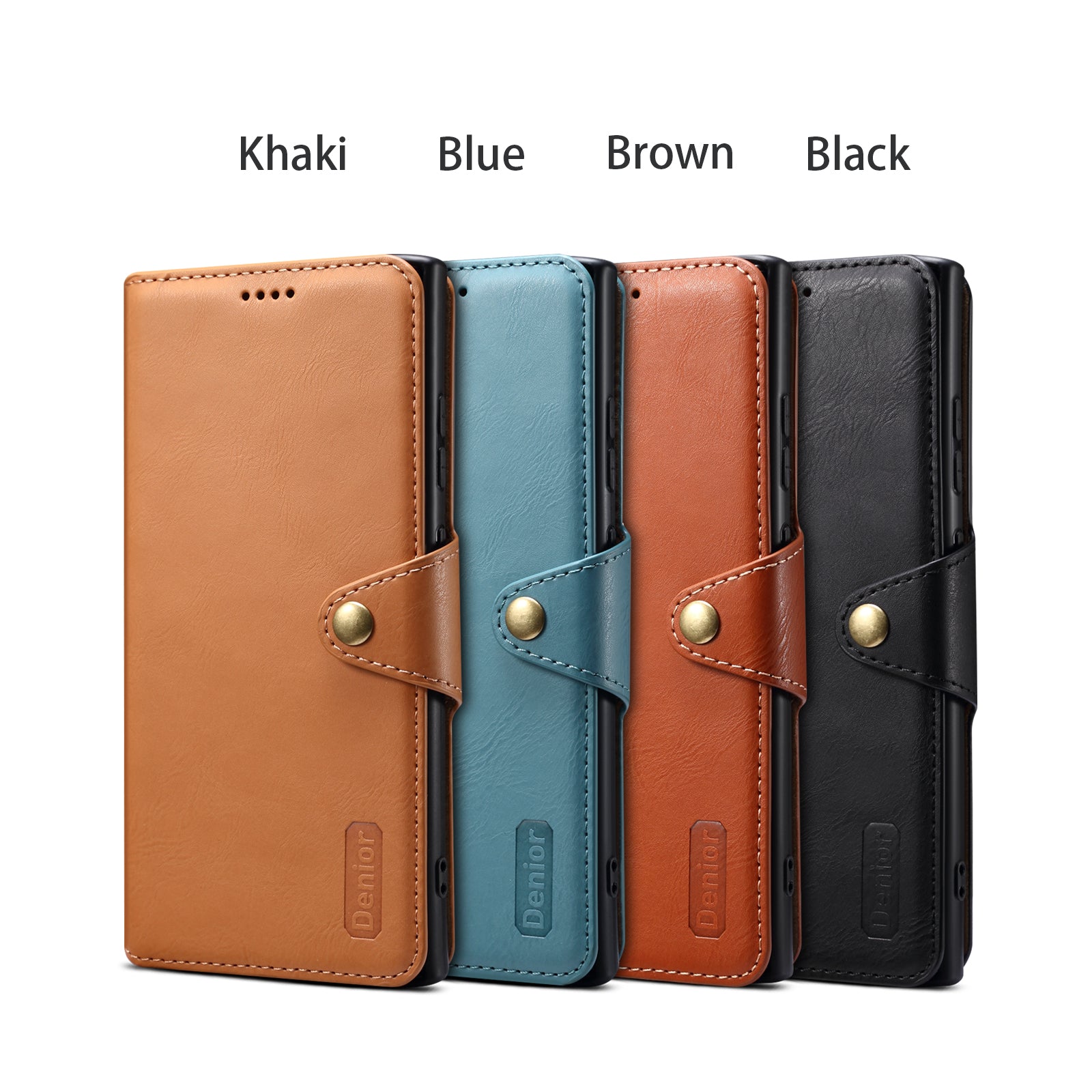 Samsung Simple PU Leather Flip Card Wallet Stand Phone Case(Brown)