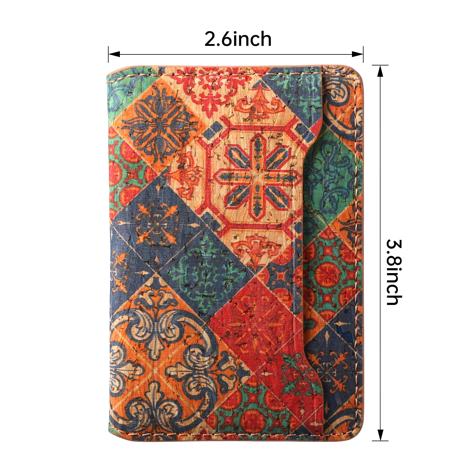 Cork Bracket Ultra-Thin Credit Card Bag(Blue)