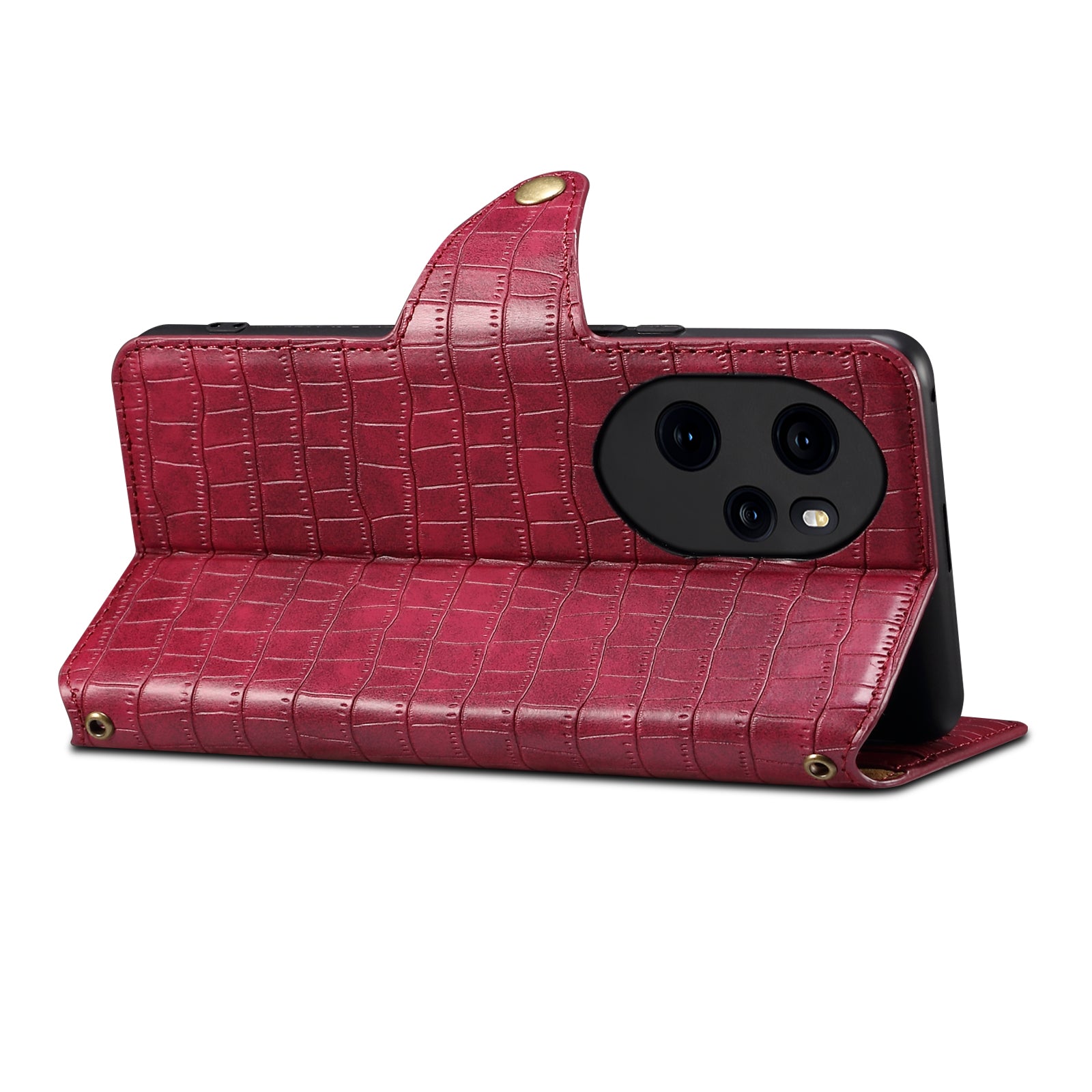 Crocodile PU Leather Honor Cover Wallet Phone Case(Red)