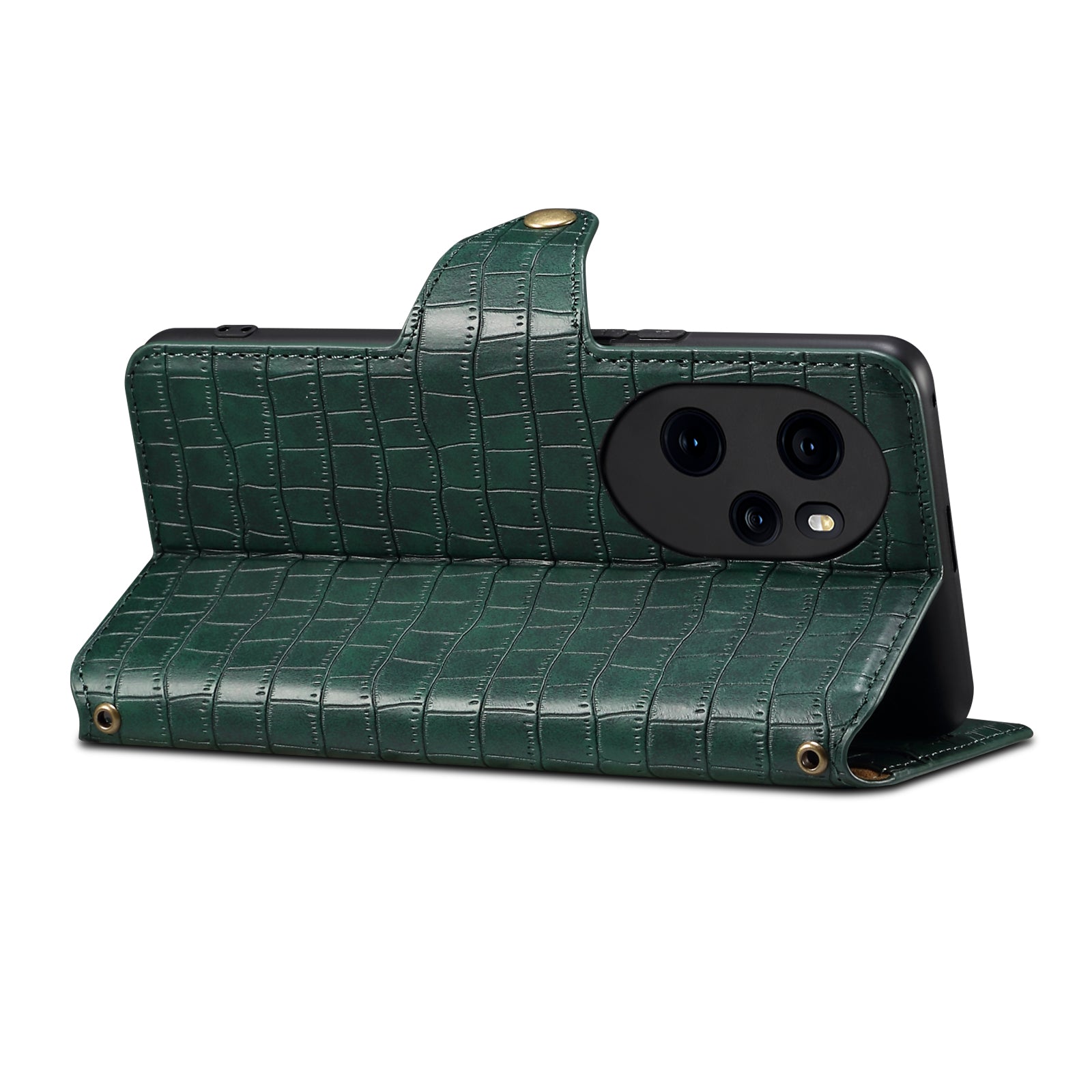 Crocodile PU Leather Honor Cover Wallet Phone Case(Green)