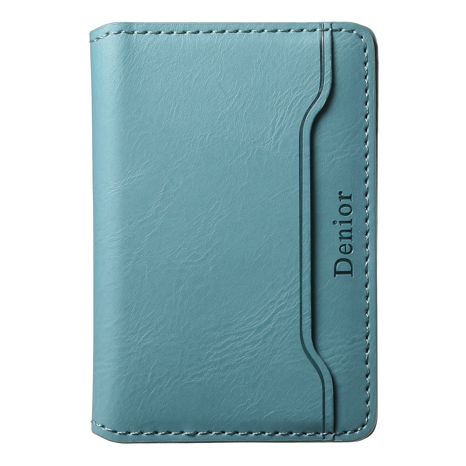 Magnetic Cowhide Pattern Credit Card Bag (Blue)