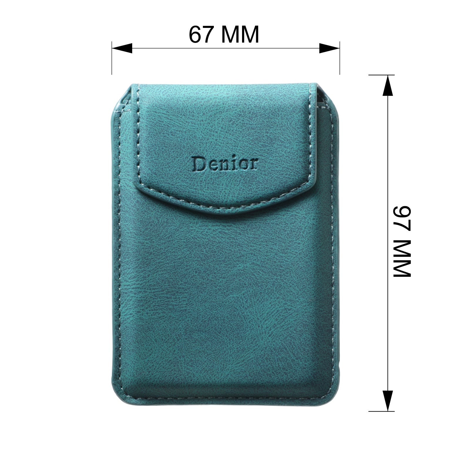 Magnetic Bracket Leather Credit Card Bag(Blue)