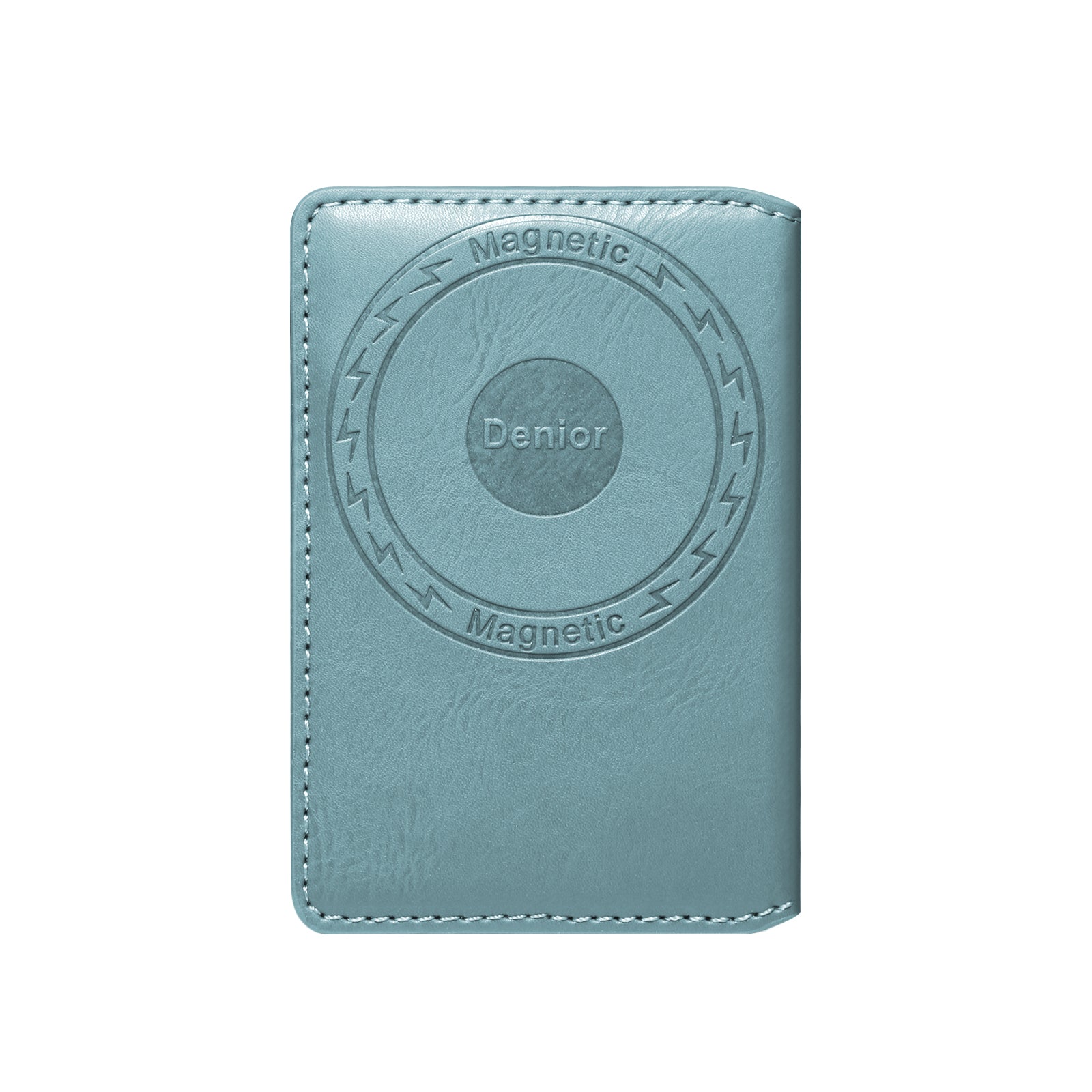 Magnetic Cowhide Pattern Credit Card Bag (Blue)