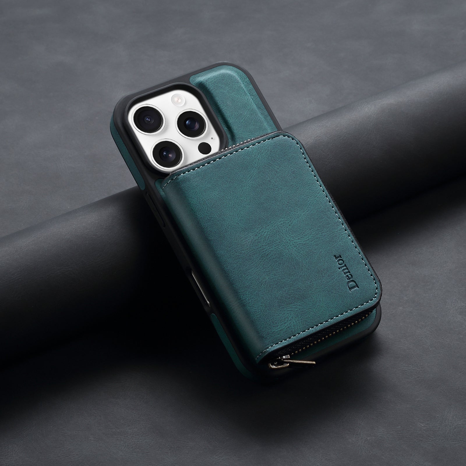 iPhone Series 2IN1 Magnetic Case & RFID Card Bag(Blue)