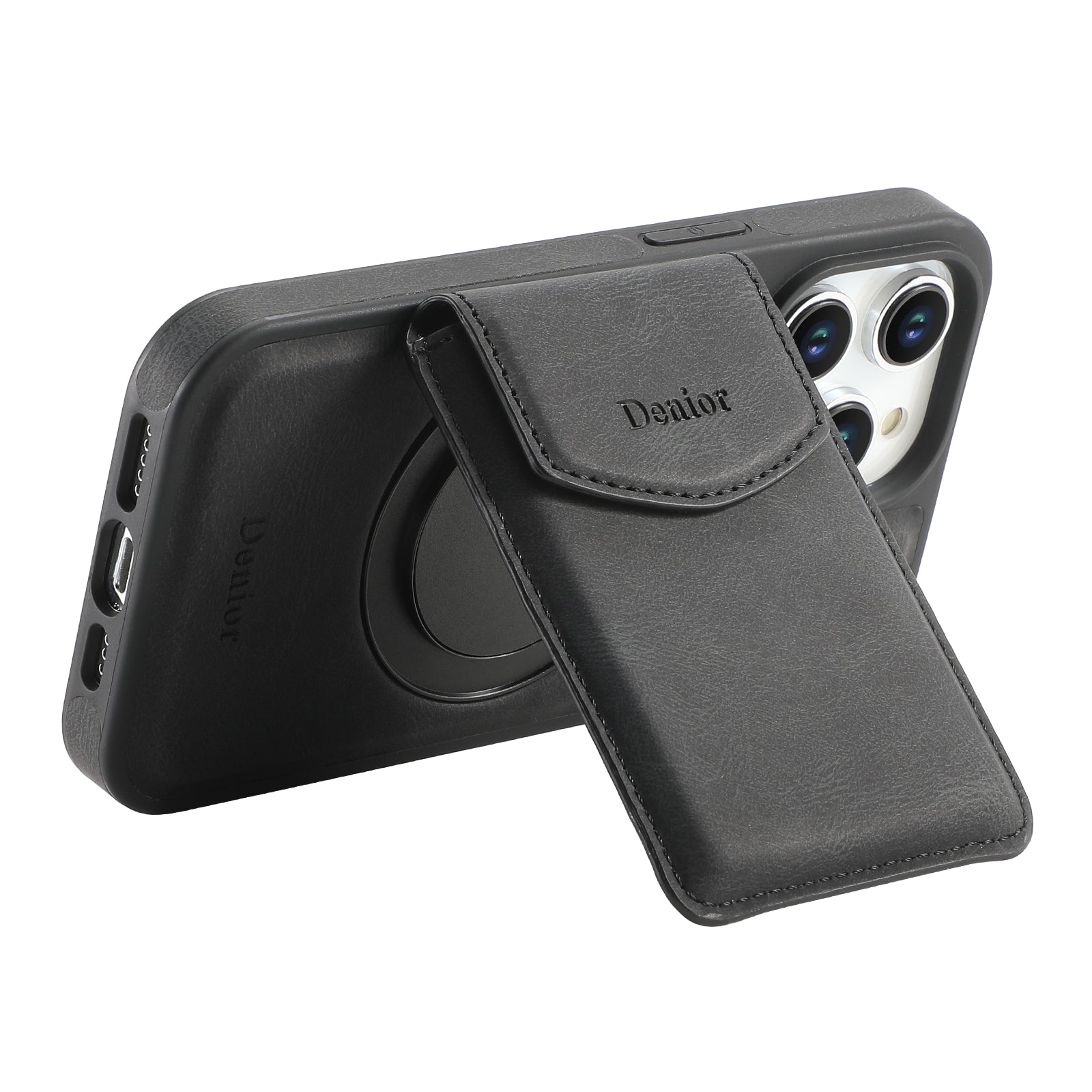iPhone Series 2IN1 Magnetic Case & Card Bag(Black)