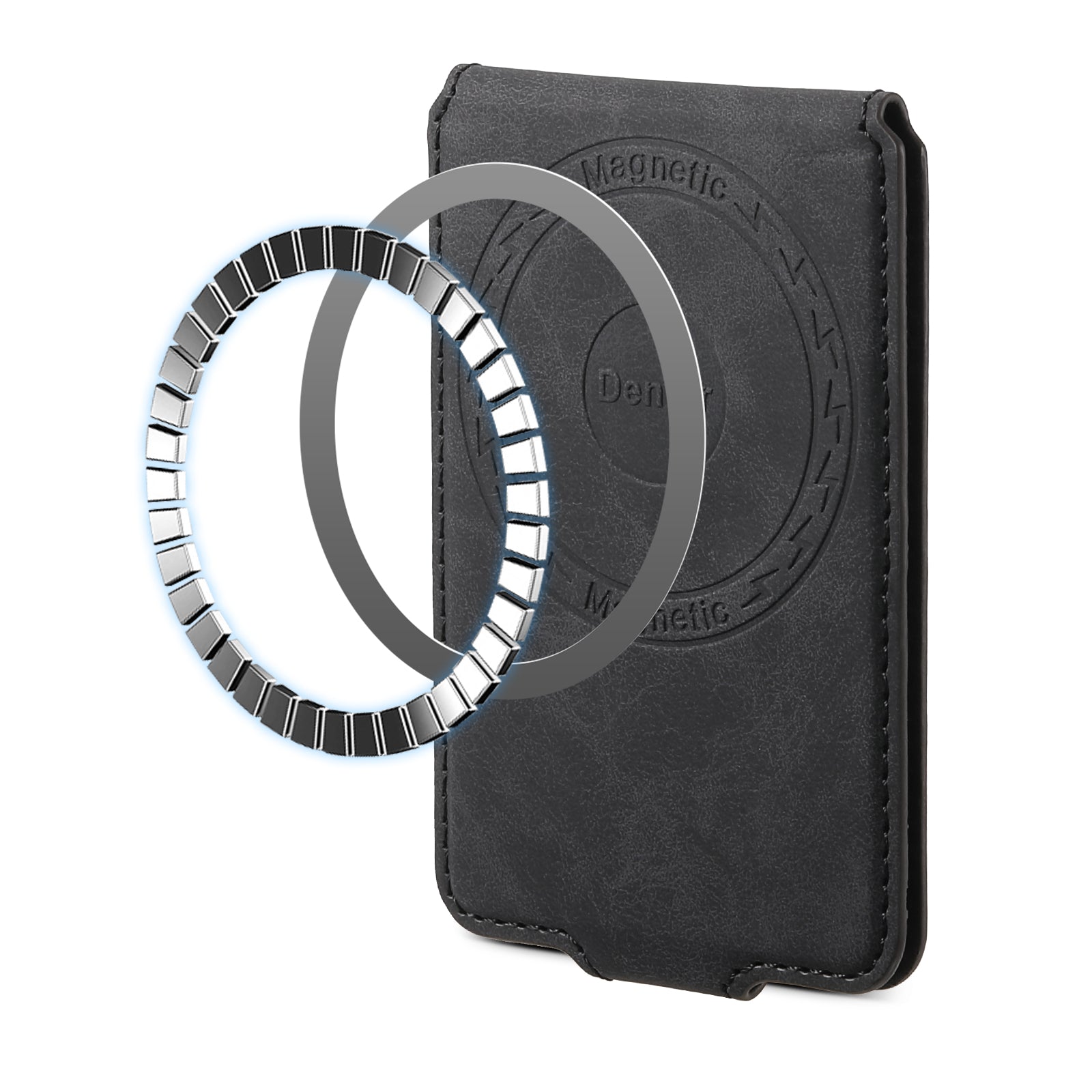 Magnetic Bracket Slim Credit Card Bag(Black)