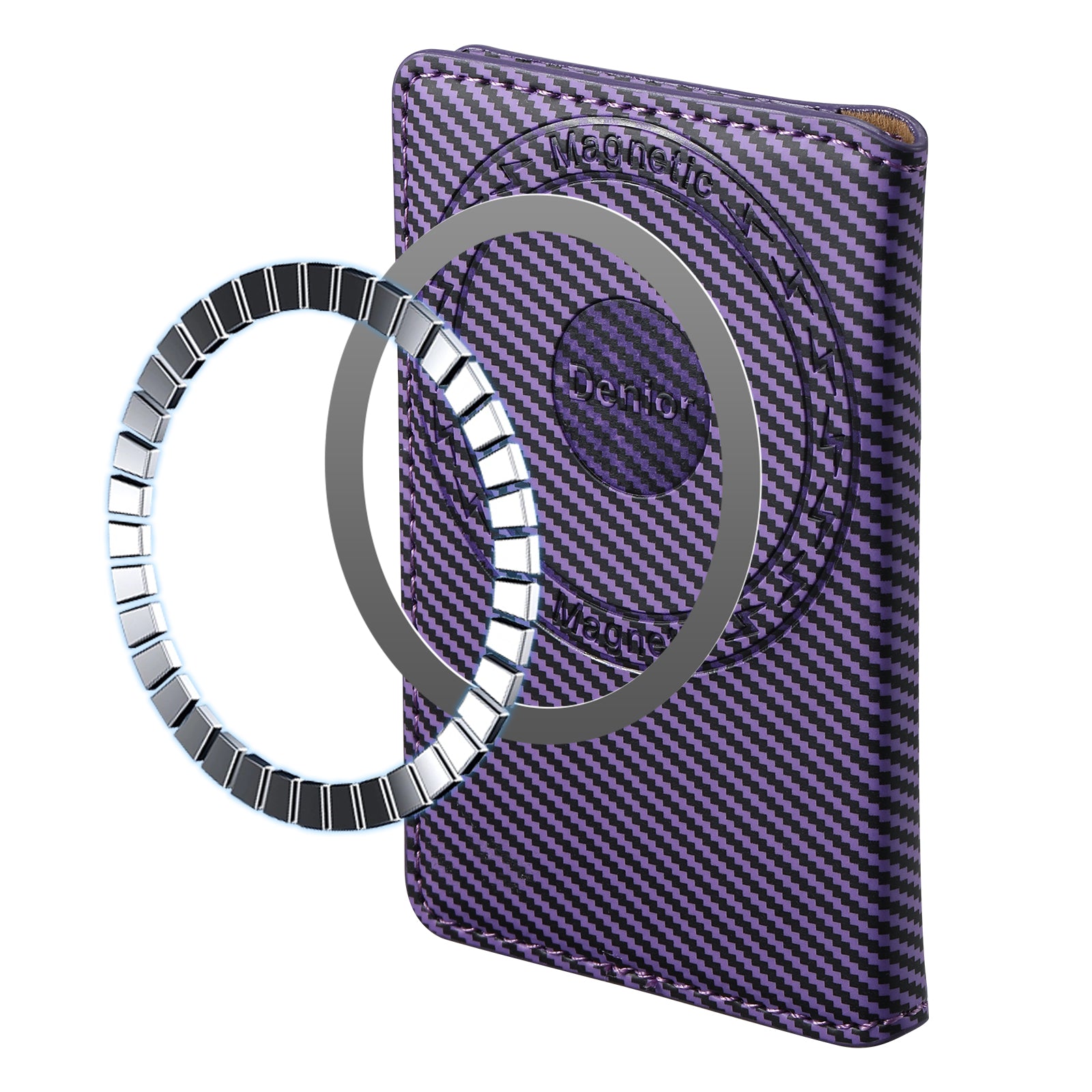 RFID Magnetic Slim Credit Card Bag(Purple)