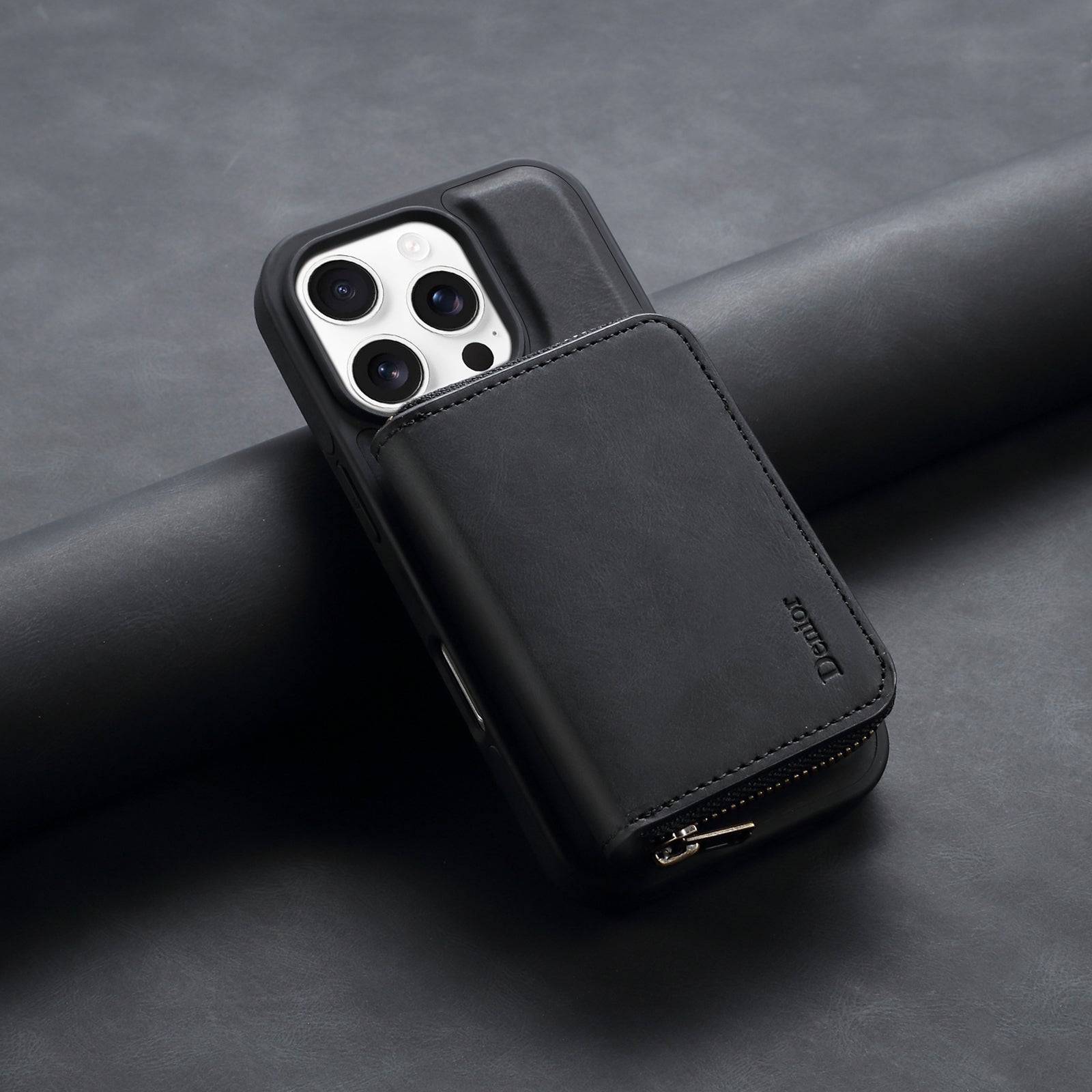 iPhone Series 2IN1 Magnetic Case & RFID Card Bag(Black)