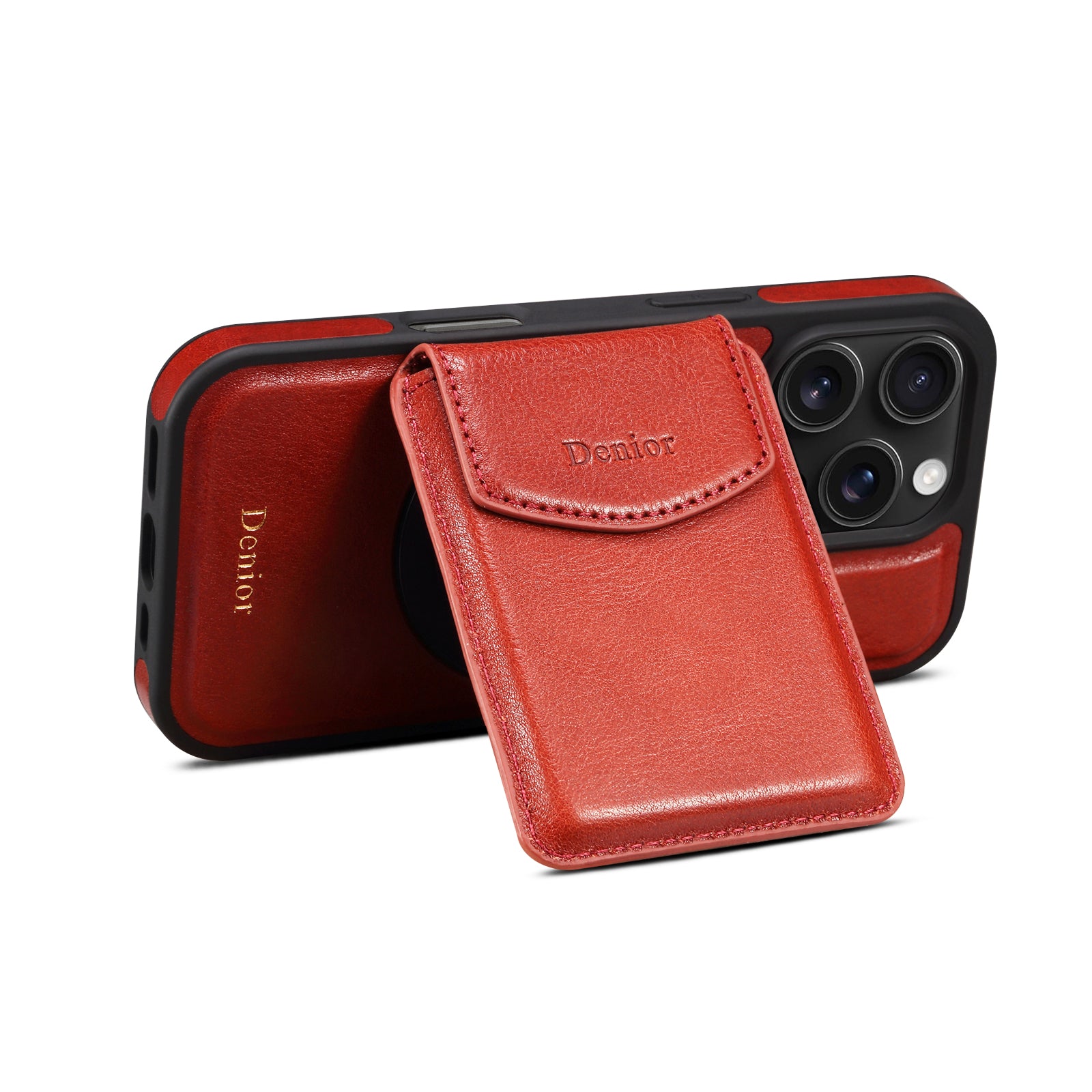 iPhone Series 2IN1 Magnetic Case & Card Bag(Red)