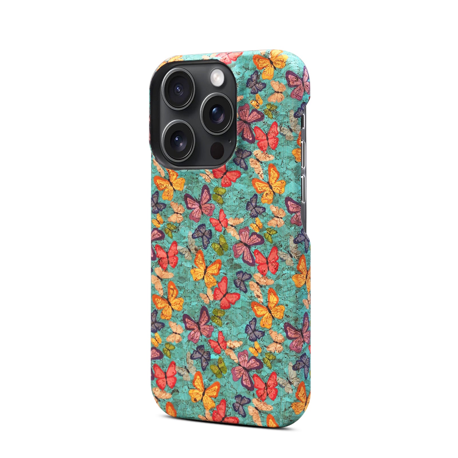 Butterfly Wooden PC Case For iPhone (Half-Cover)