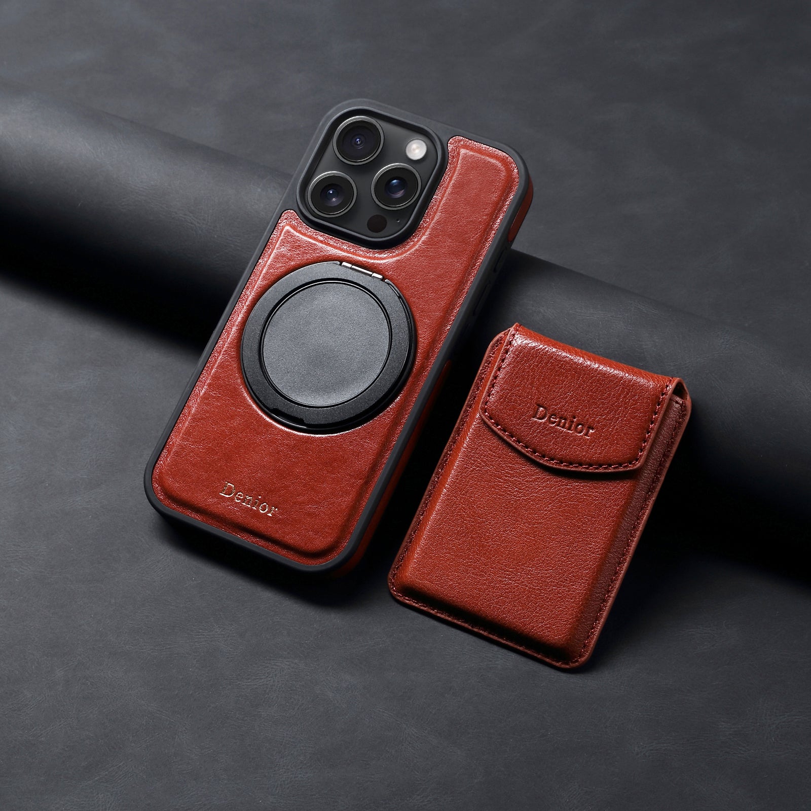 iPhone Series 2IN1 Magnetic Case & Card Bag(Red)