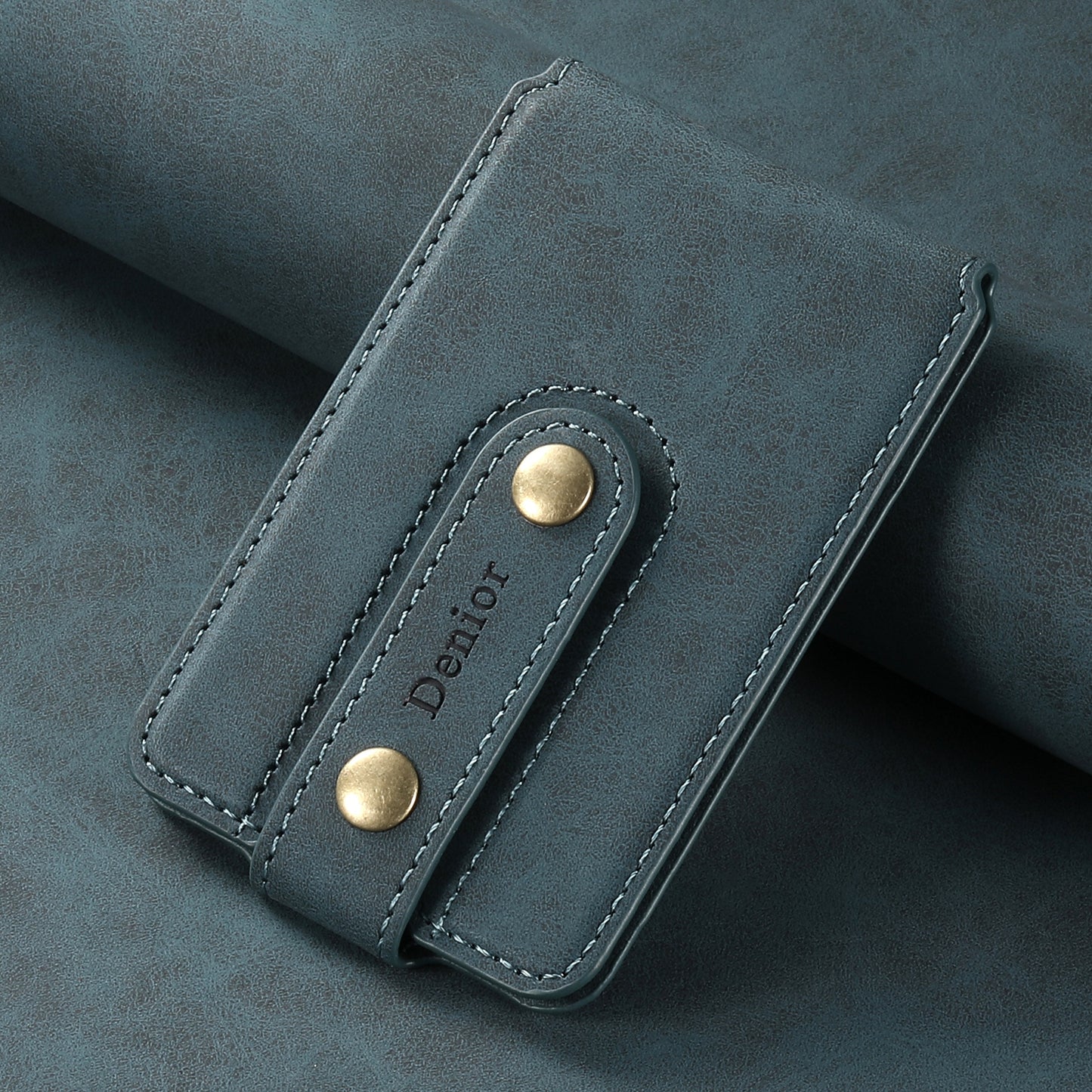 Bifold Vertical PU Leather Mag Wallet - Clasp