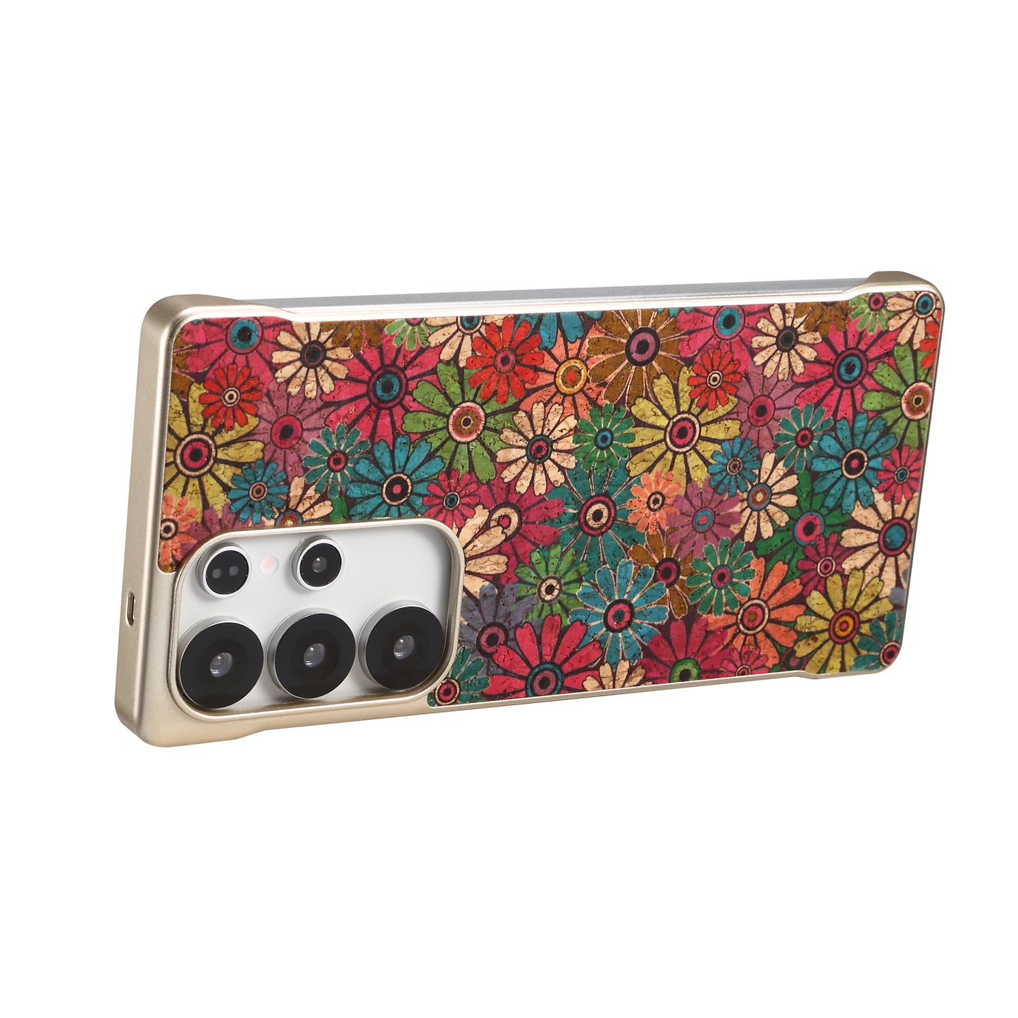 Cork Floral Borderless Magnetic Phone Case (For Samsung)