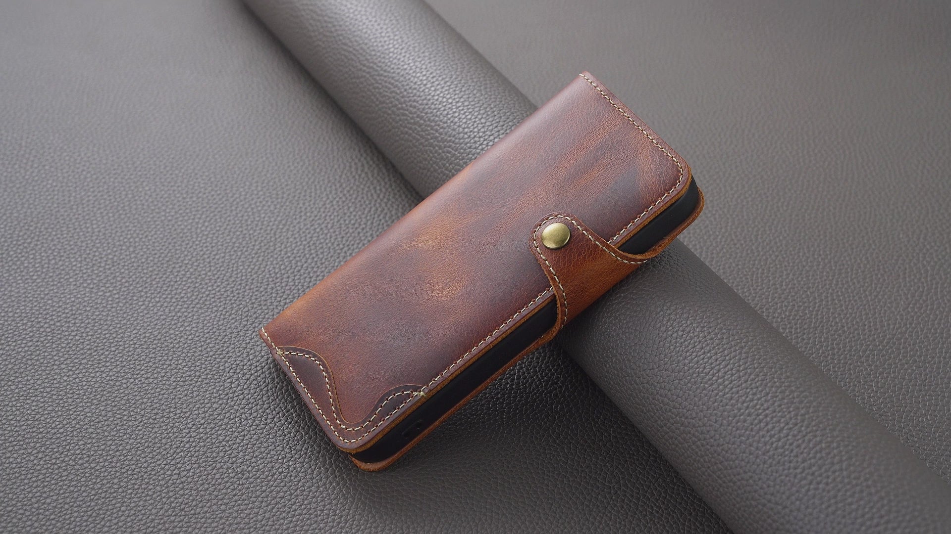 iPhone 16-12 Series Genuine Leathe Multi Functional Card Insertion Flip Wallet Holder Phone Case(Brown)