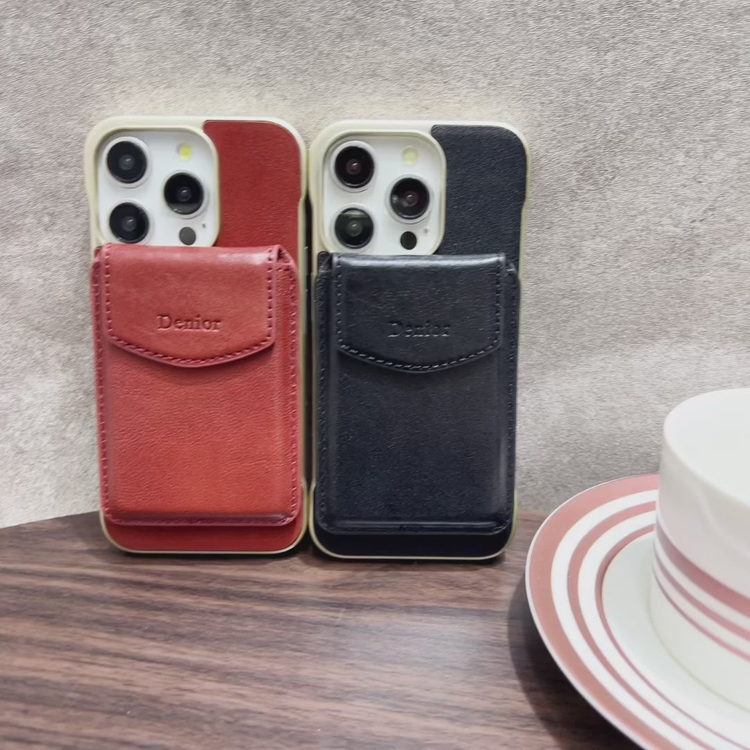 iPhone Series 2IN1 Magnetic Case & Card Bag(Black)