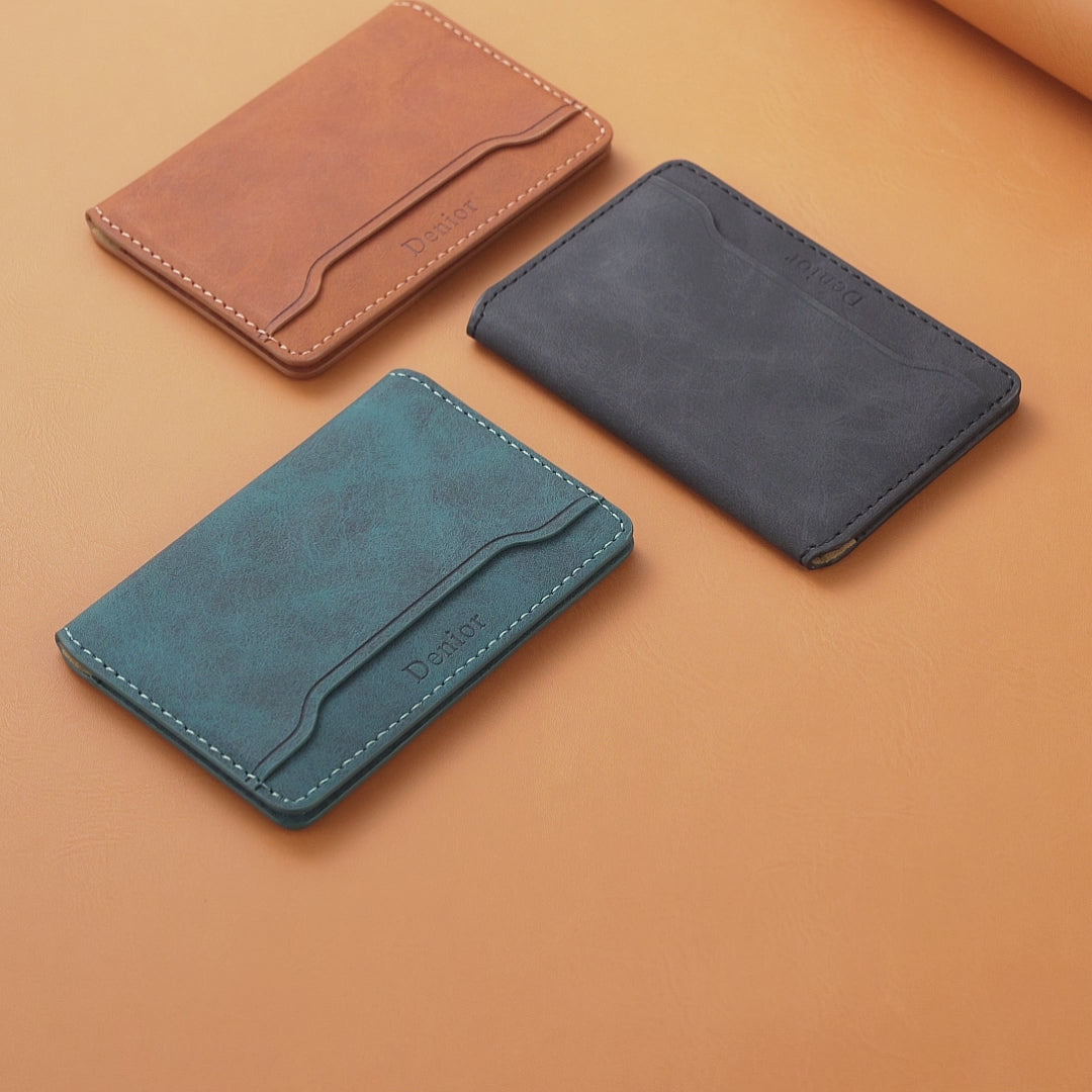 Magnetic Slim Credit Card Wallet (Blue)