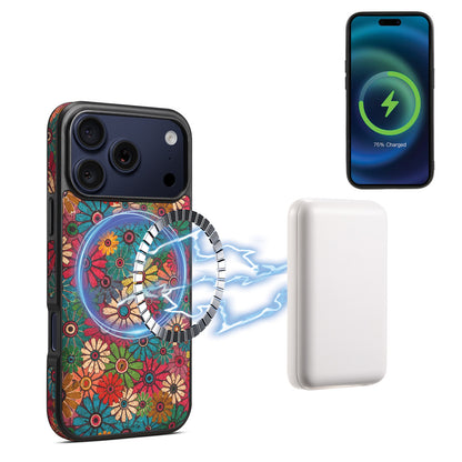 Floral Cork Mag Case