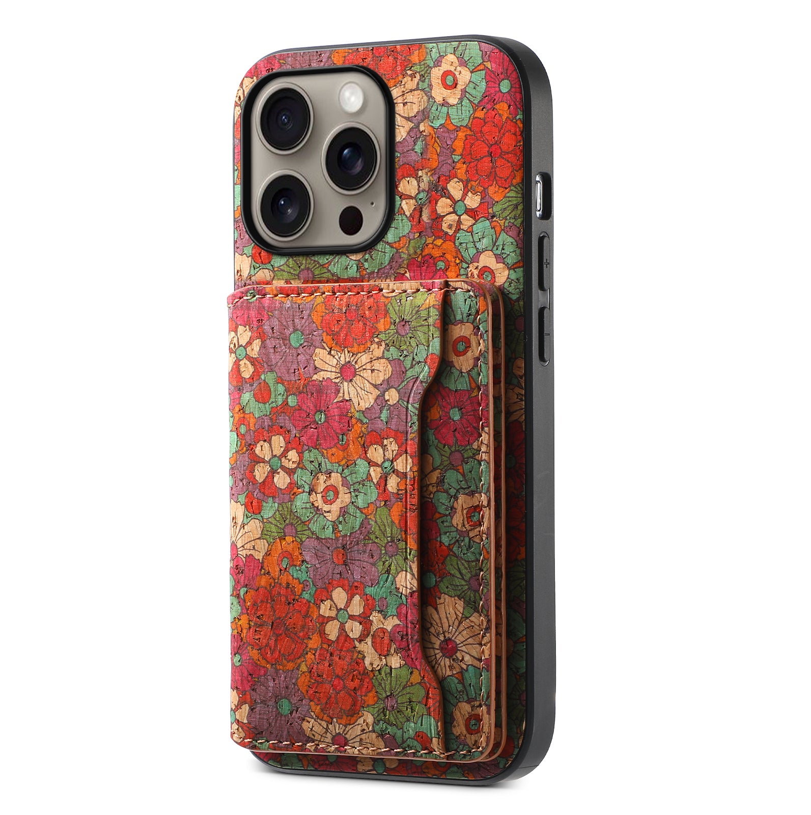 Wooden Phone Case For iPhone 16 - 7 Series (Red)