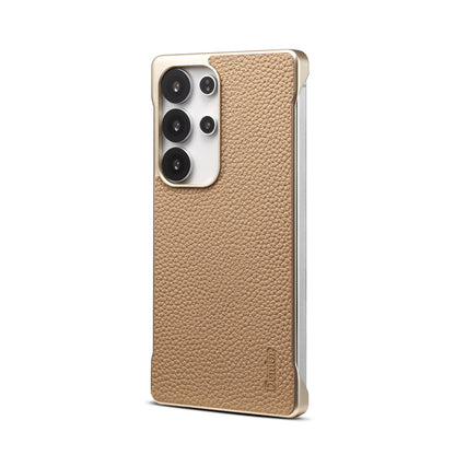 Genuine Leather Litchi Texture Magnetic Phone Case (For Samsung)