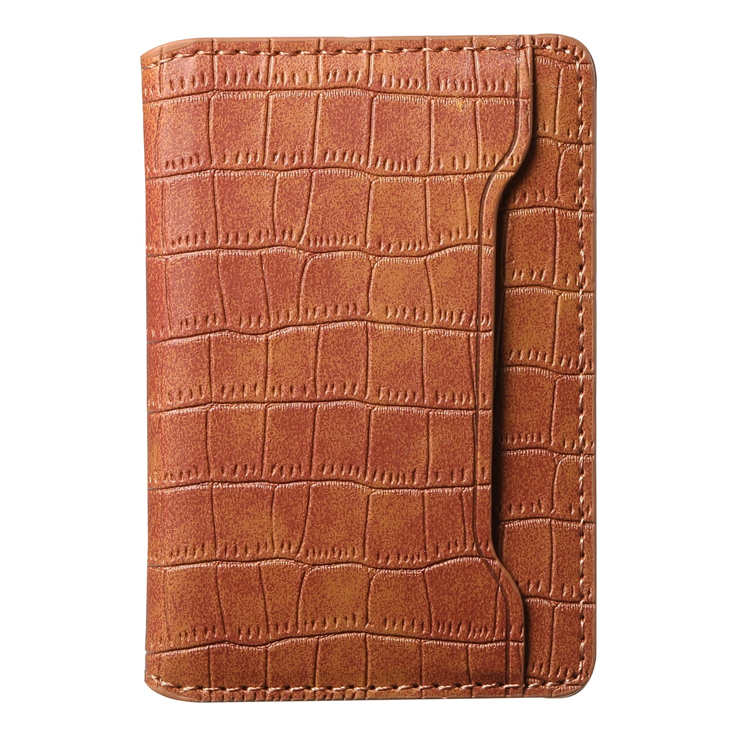 Bifold PU Leather  Glue Wallet - Outer Slot Crocodile pattern