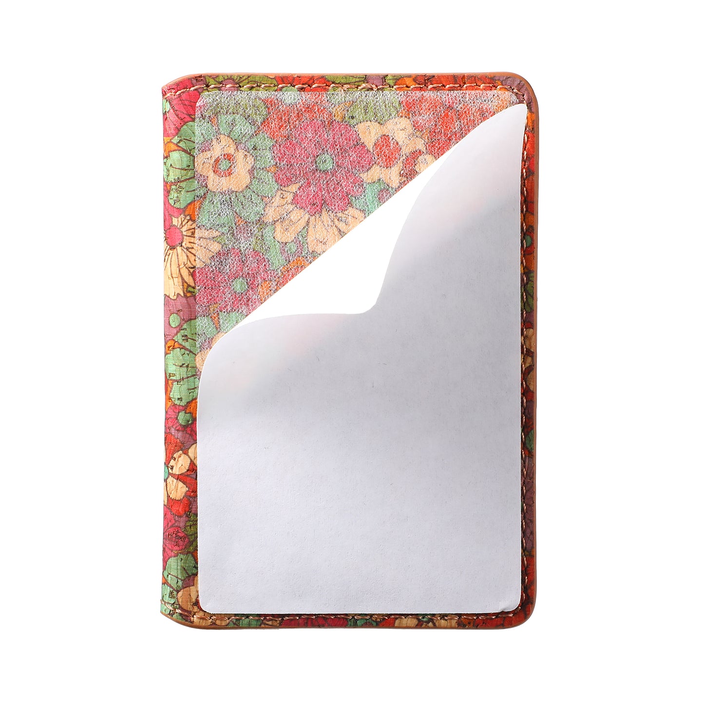 Glue Bifold Cork Card Holder - Floral