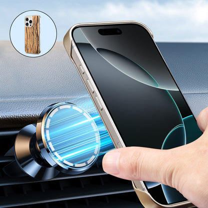 Floral Pattern Cork Borderless Magnetic Phone Case